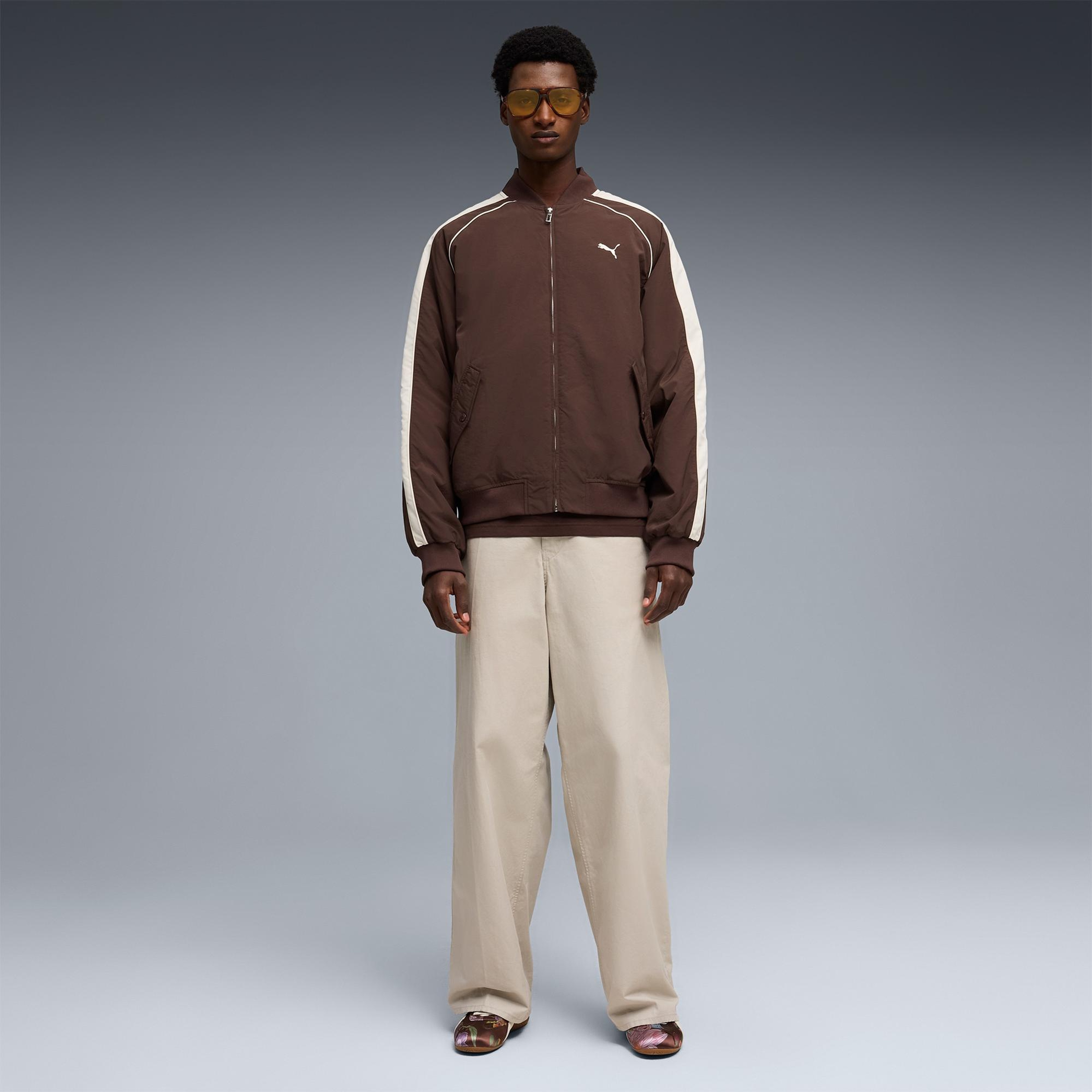 Puma T7 Bomber Unisex Kahverengi Ceket