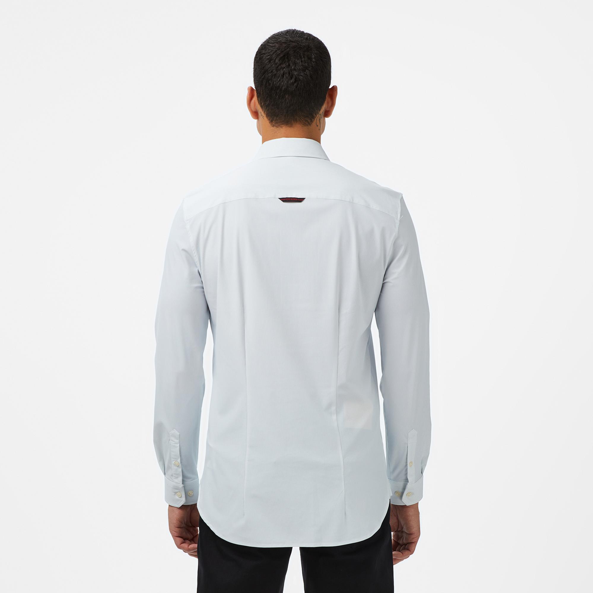 Guess Sunset Slim Fit Erkek Mavi Gömlek