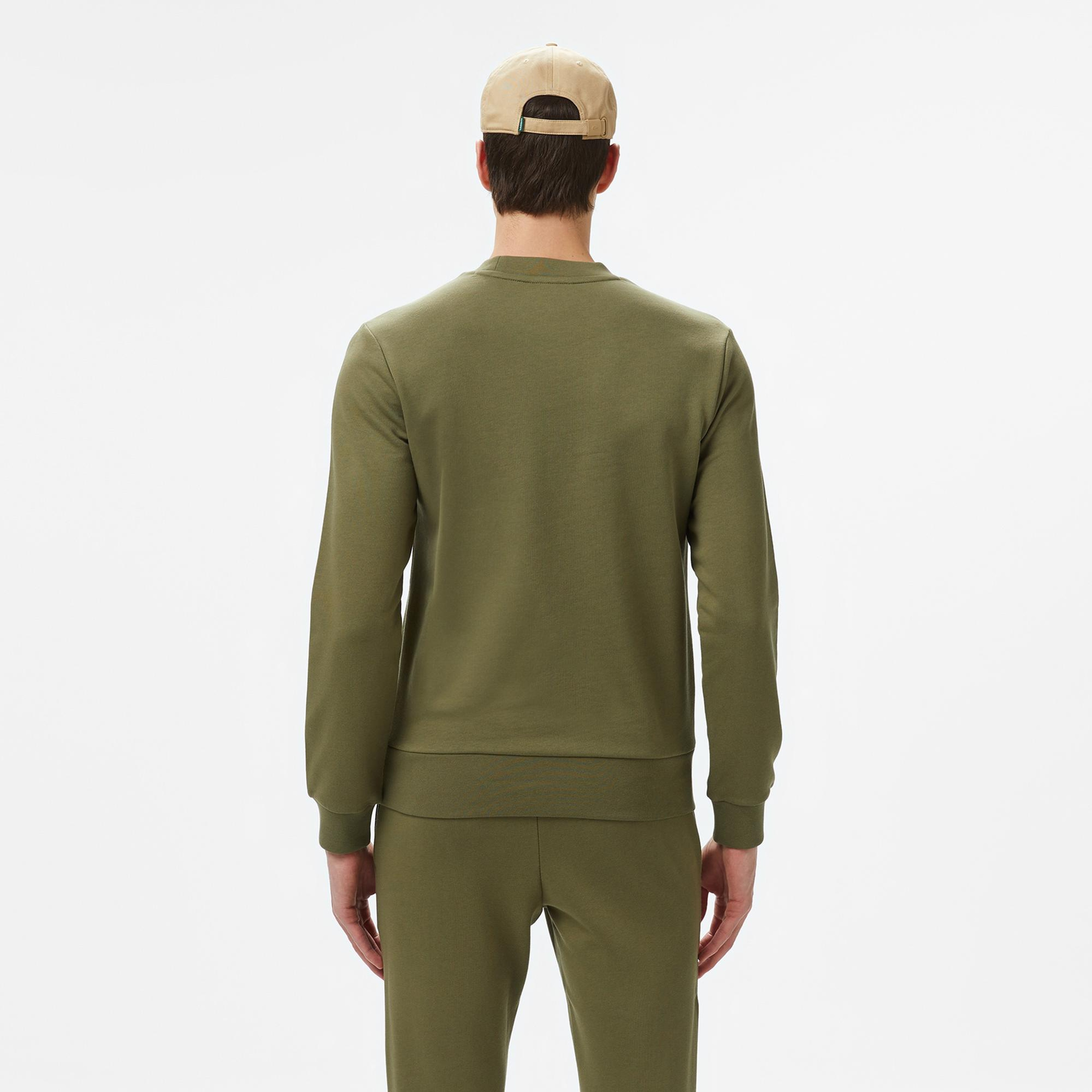 Lacoste Erkek Classic Fit Bisiklet Yaka Haki Sweatshirt