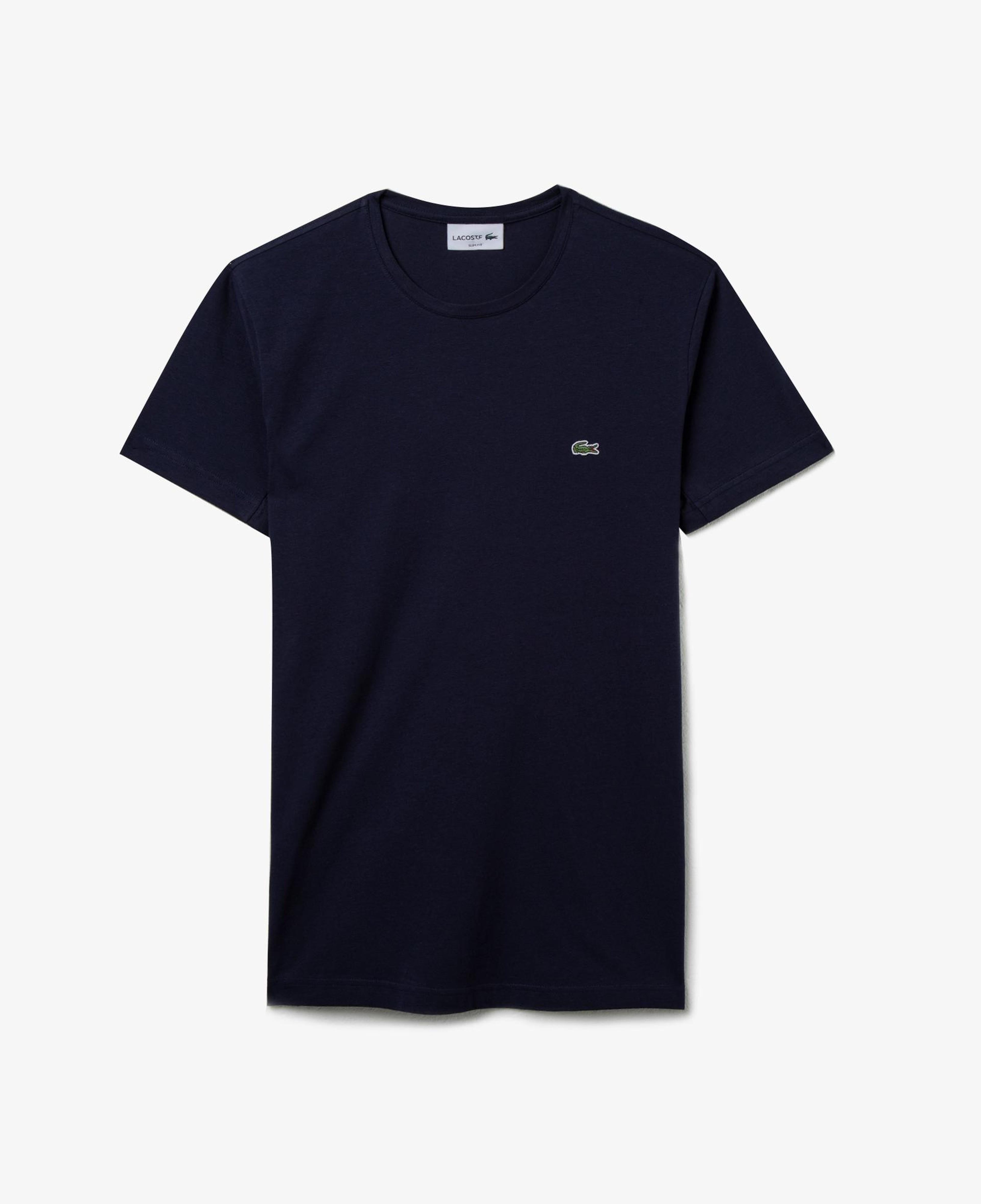 Erkek Slim Fit Bisiklet Yaka Lacivert T-Shirt