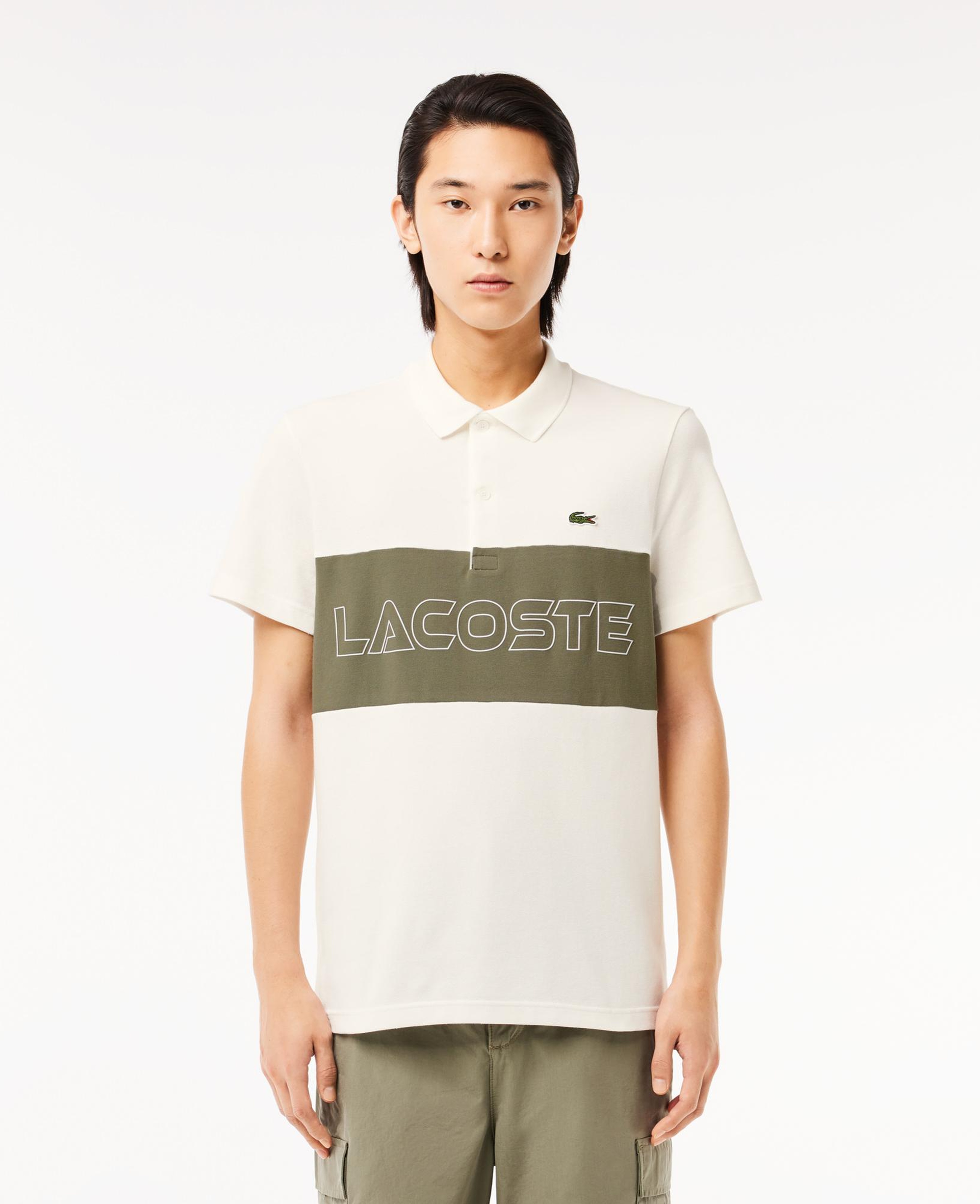 Lacoste Erkek Regular Fit Renk Bloklu Krem Polo