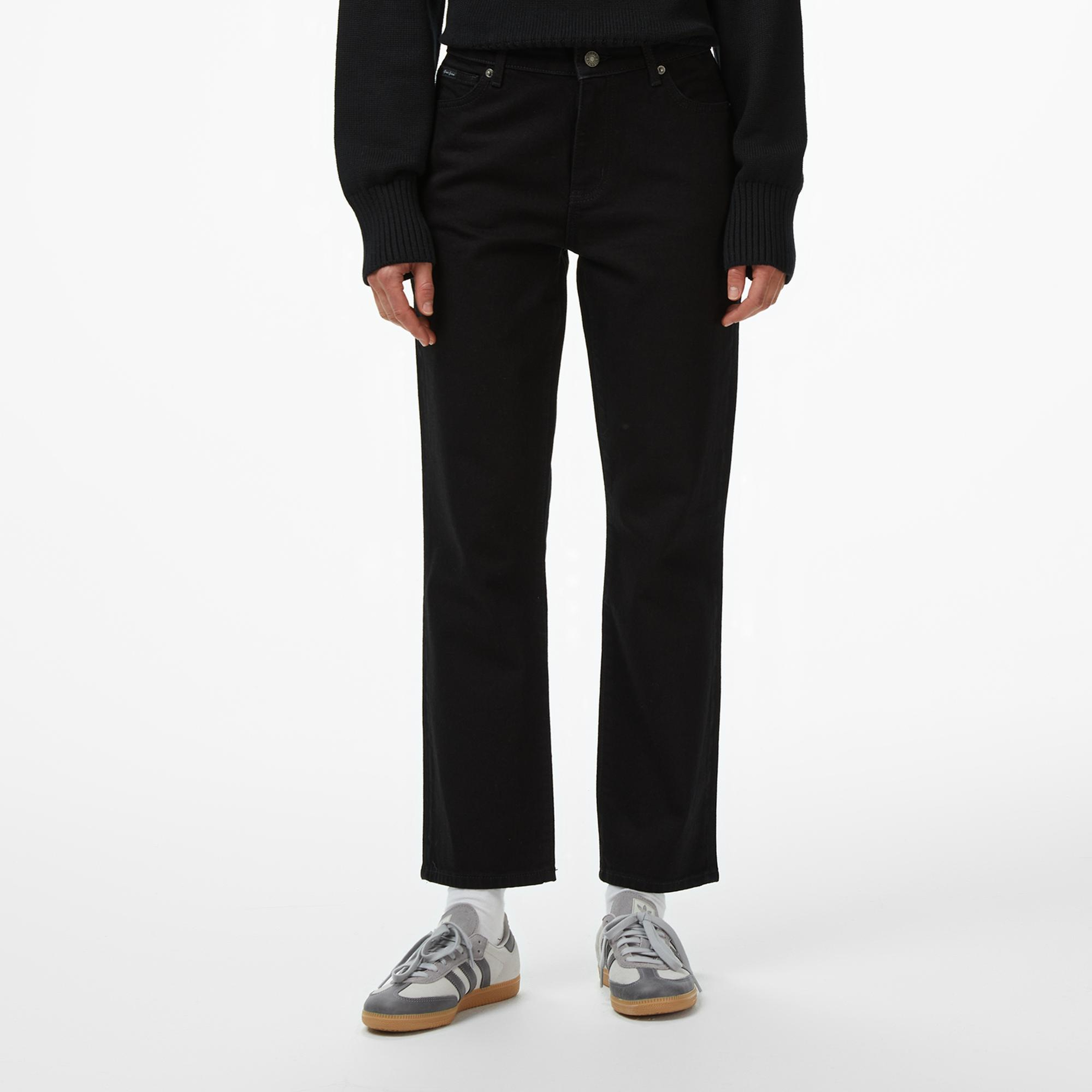 Guess G08 Mid Rise Staright Regular Fit Kadın Siyah Jean