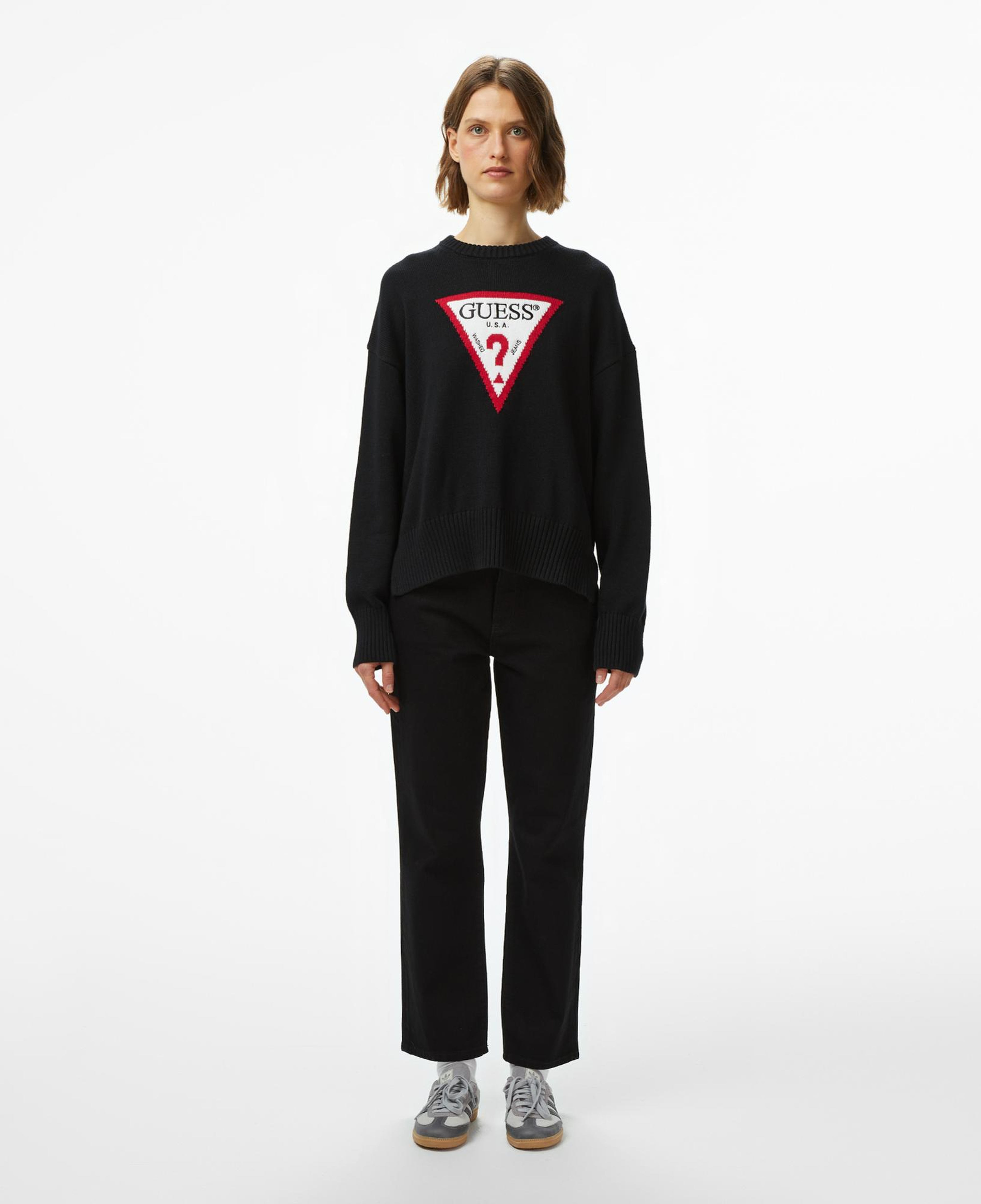 Guess G08 Mid Rise Staright Regular Fit Kadın Siyah Jean