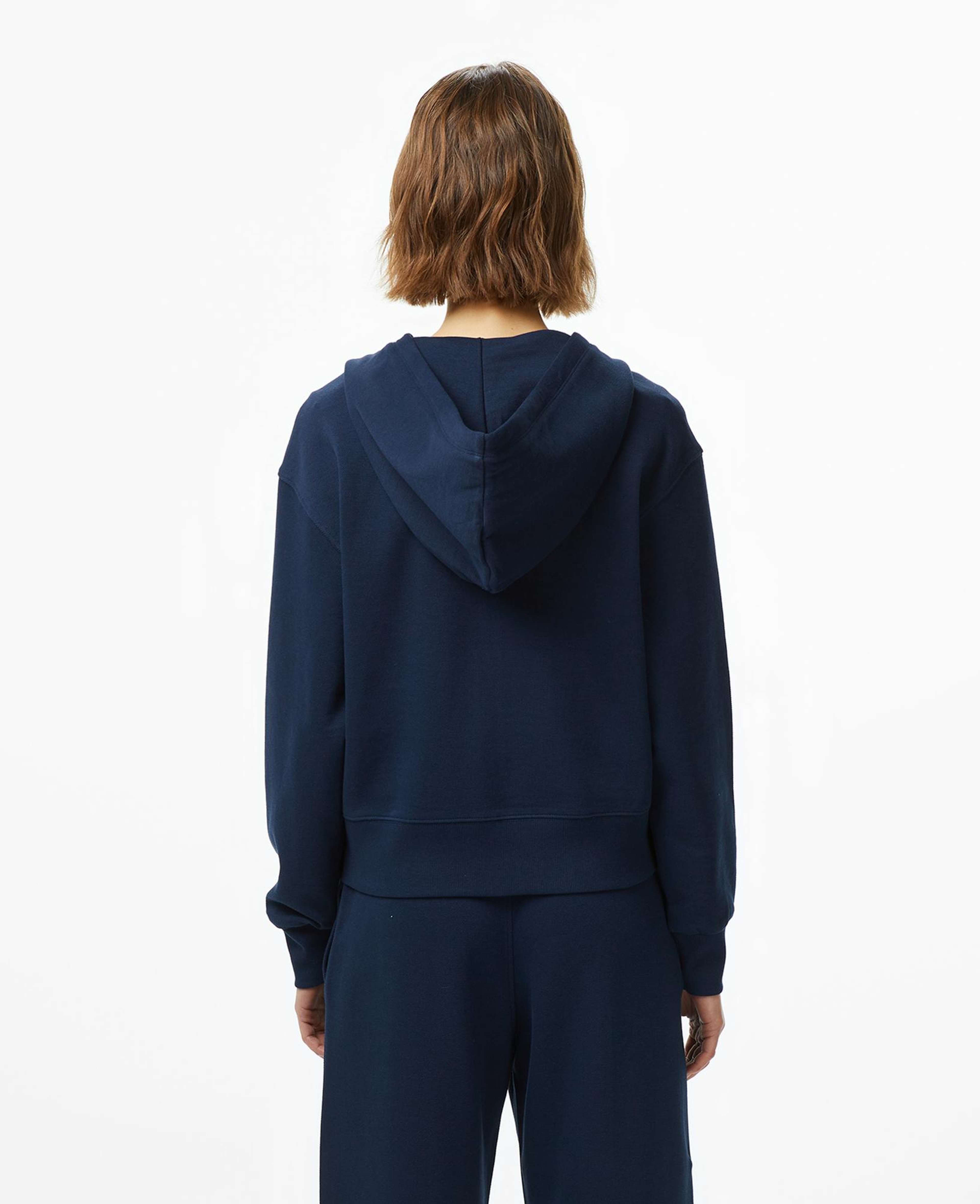 Tommy Hilfiger Script Regular Pique Kadın Fermuarlı Lacivert Hoodie