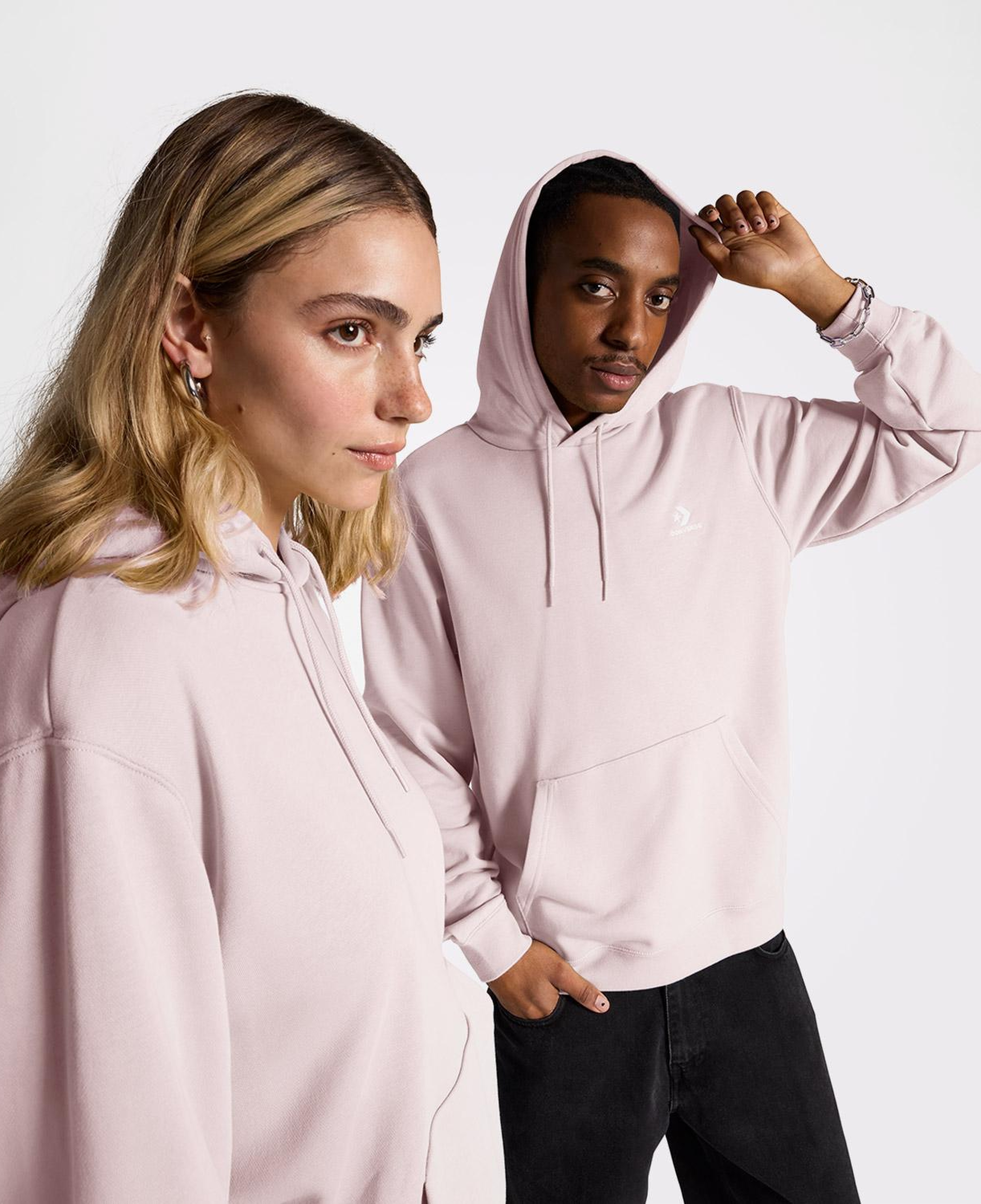 Converse Go-To Unisex Pembe Hoodie