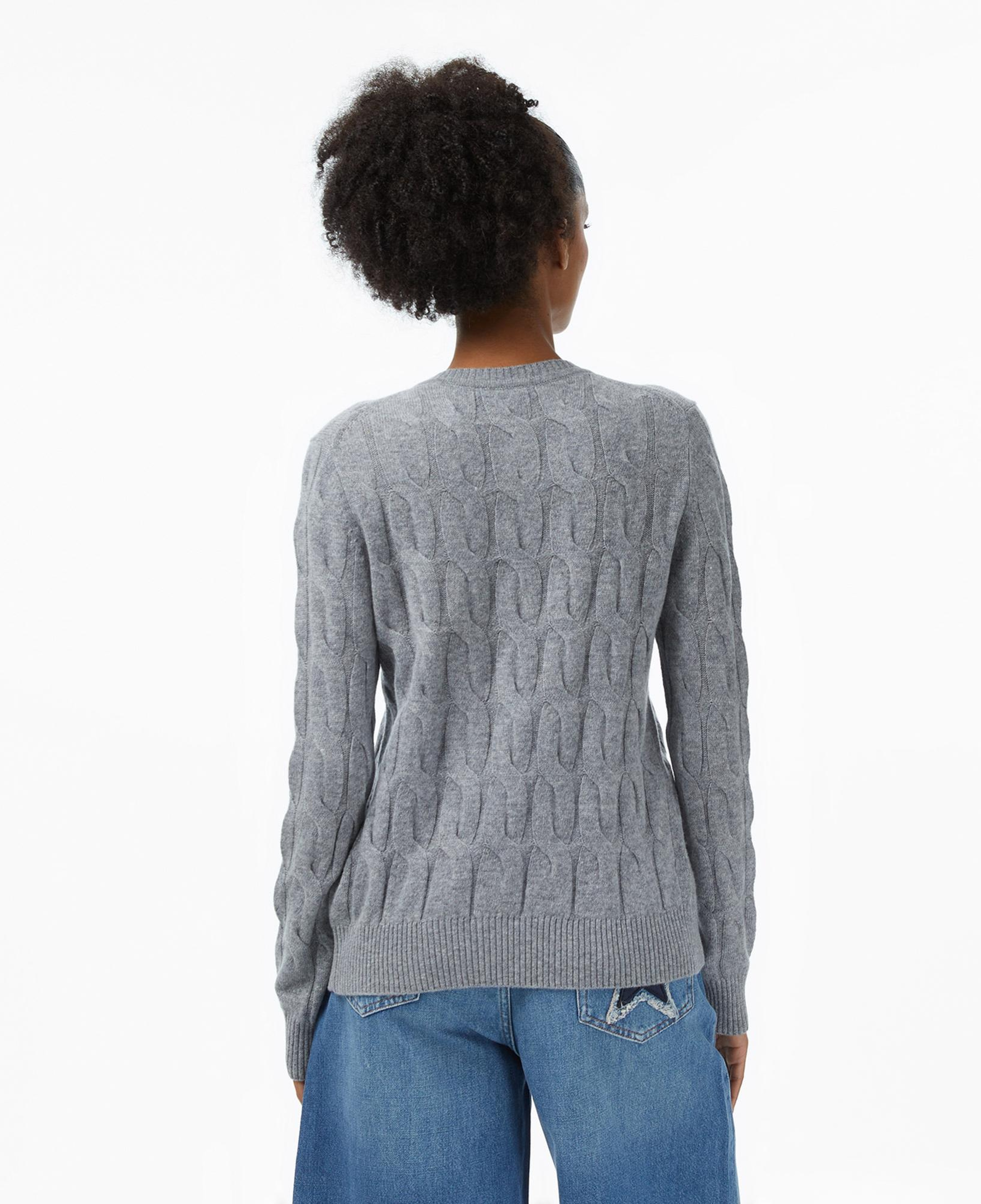 Tommy Hilfiger Soft Wool Cable Cardigan Kadın Triko Gri Hırka