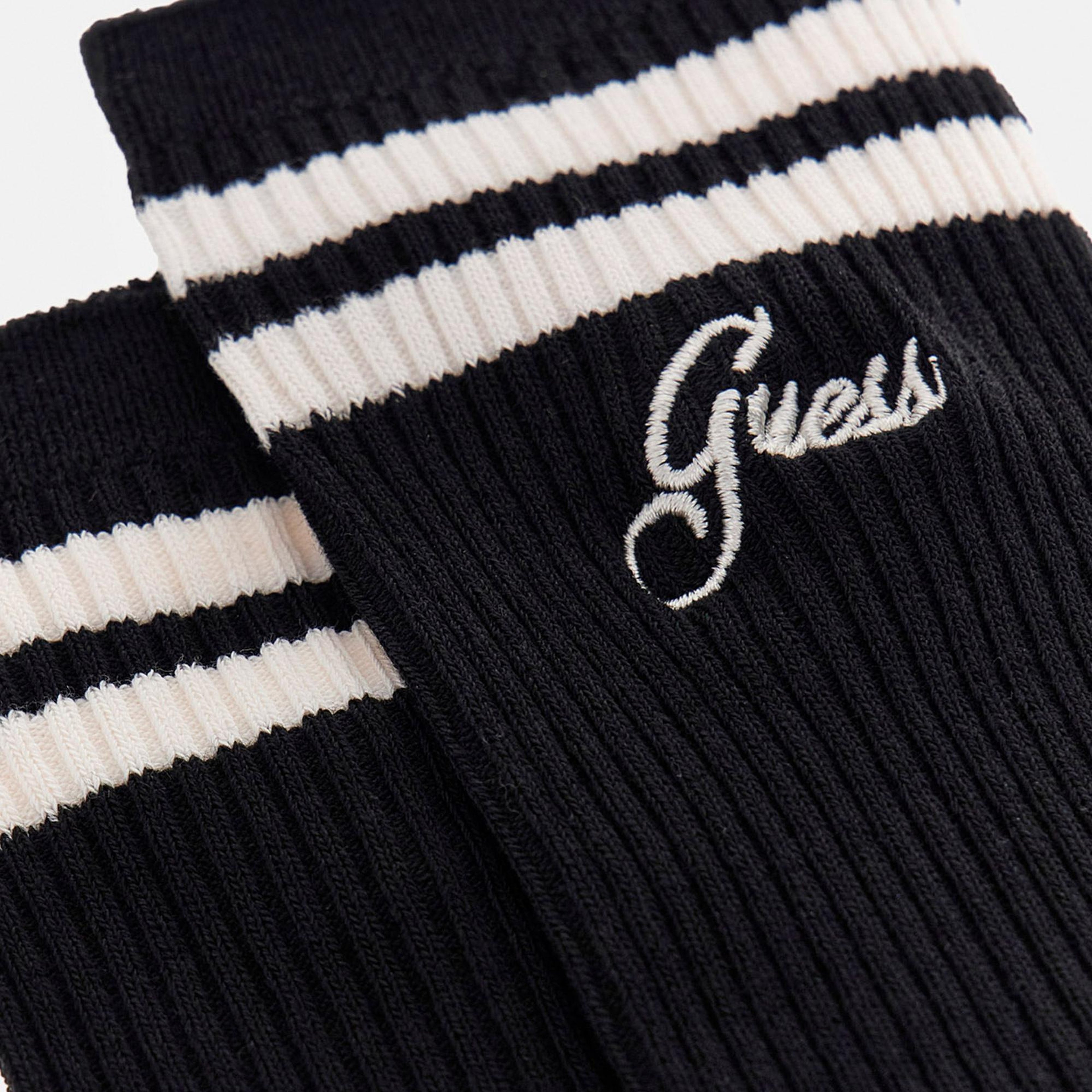 Guess College Polyetch Yarn Kadın Siyah Çorap