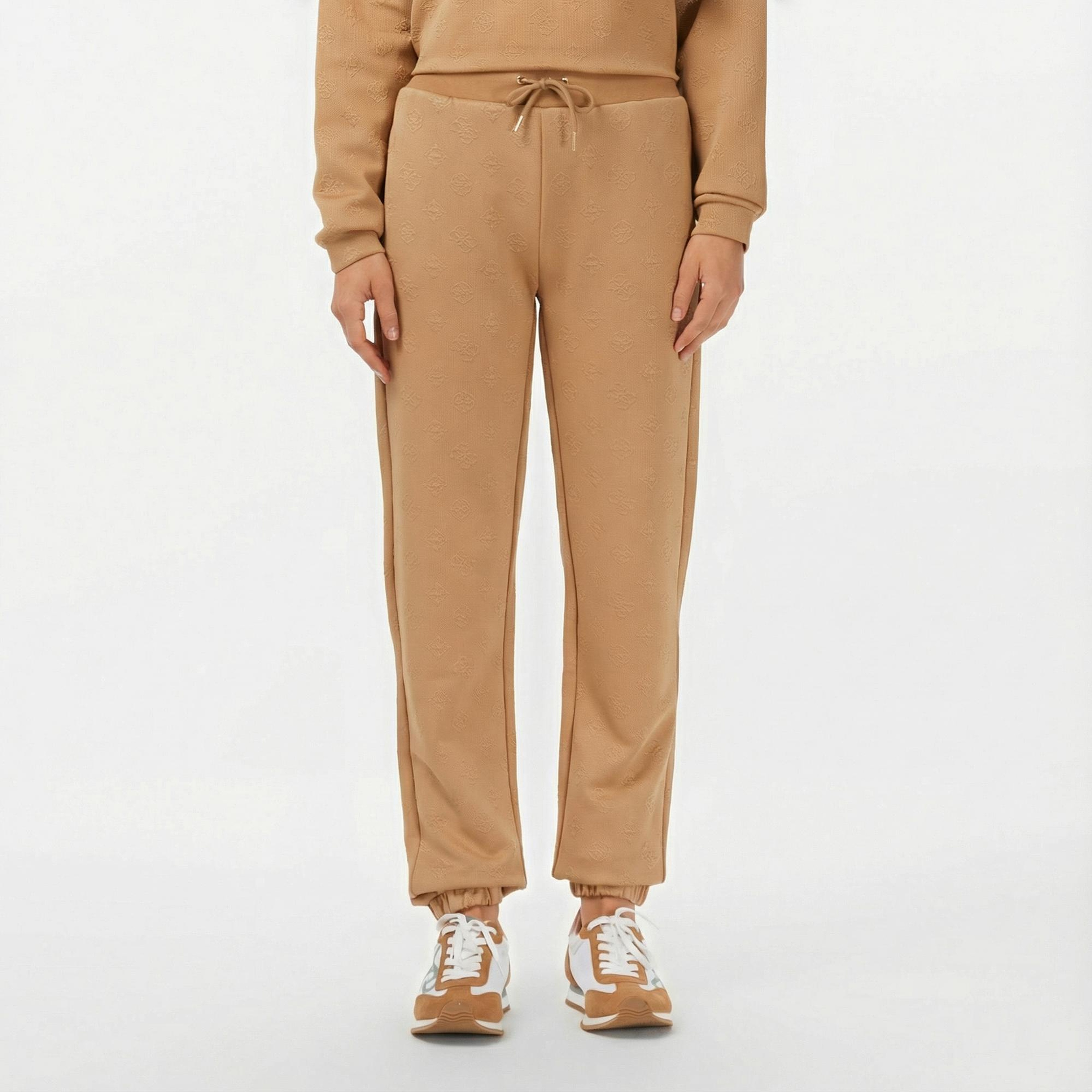 Guess Peony Regular Fit Kadın Kahverengi Eşofman Altı