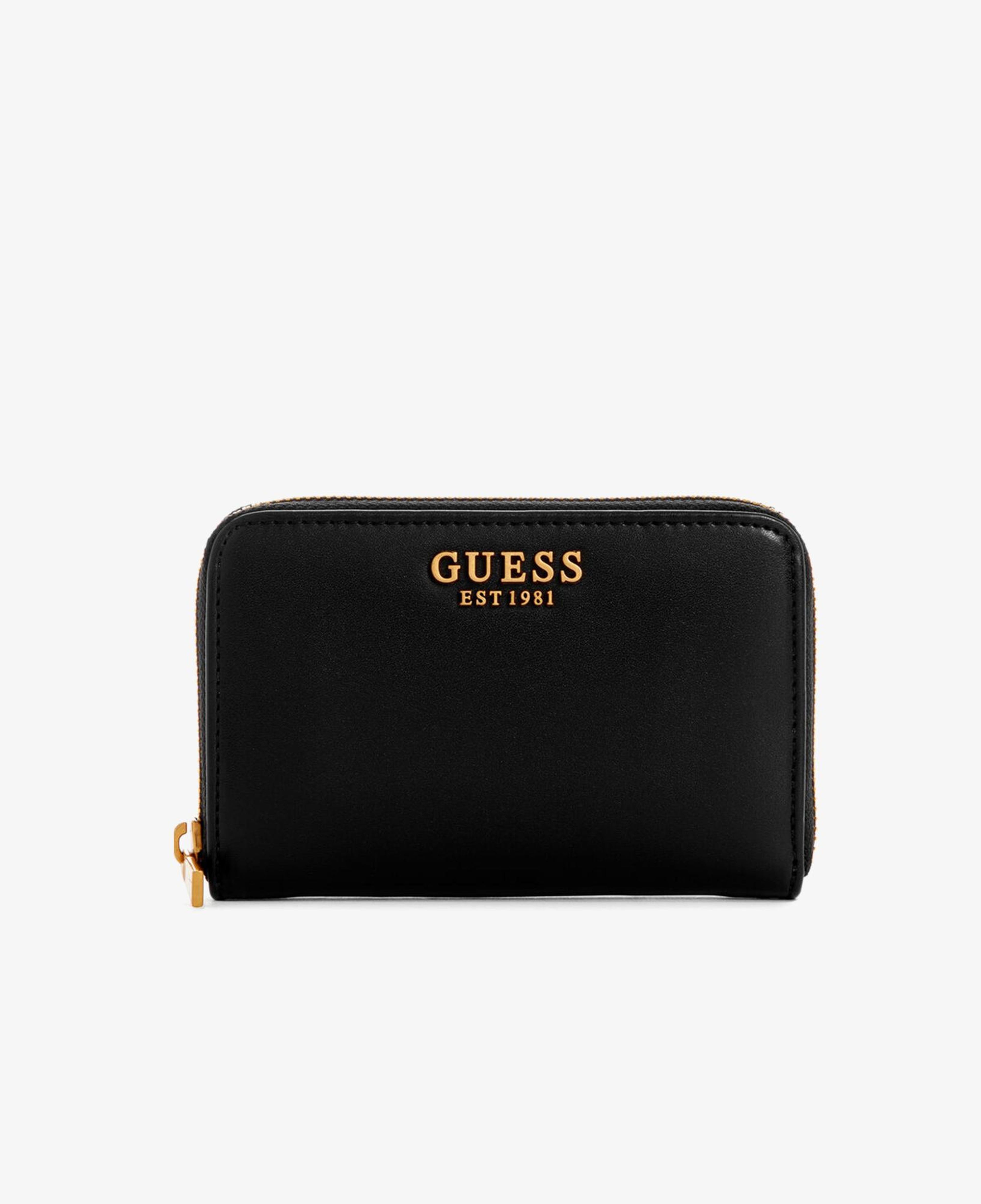 Guess Laurel Large Zip Occhiali Kadın Siyah Cüzdan