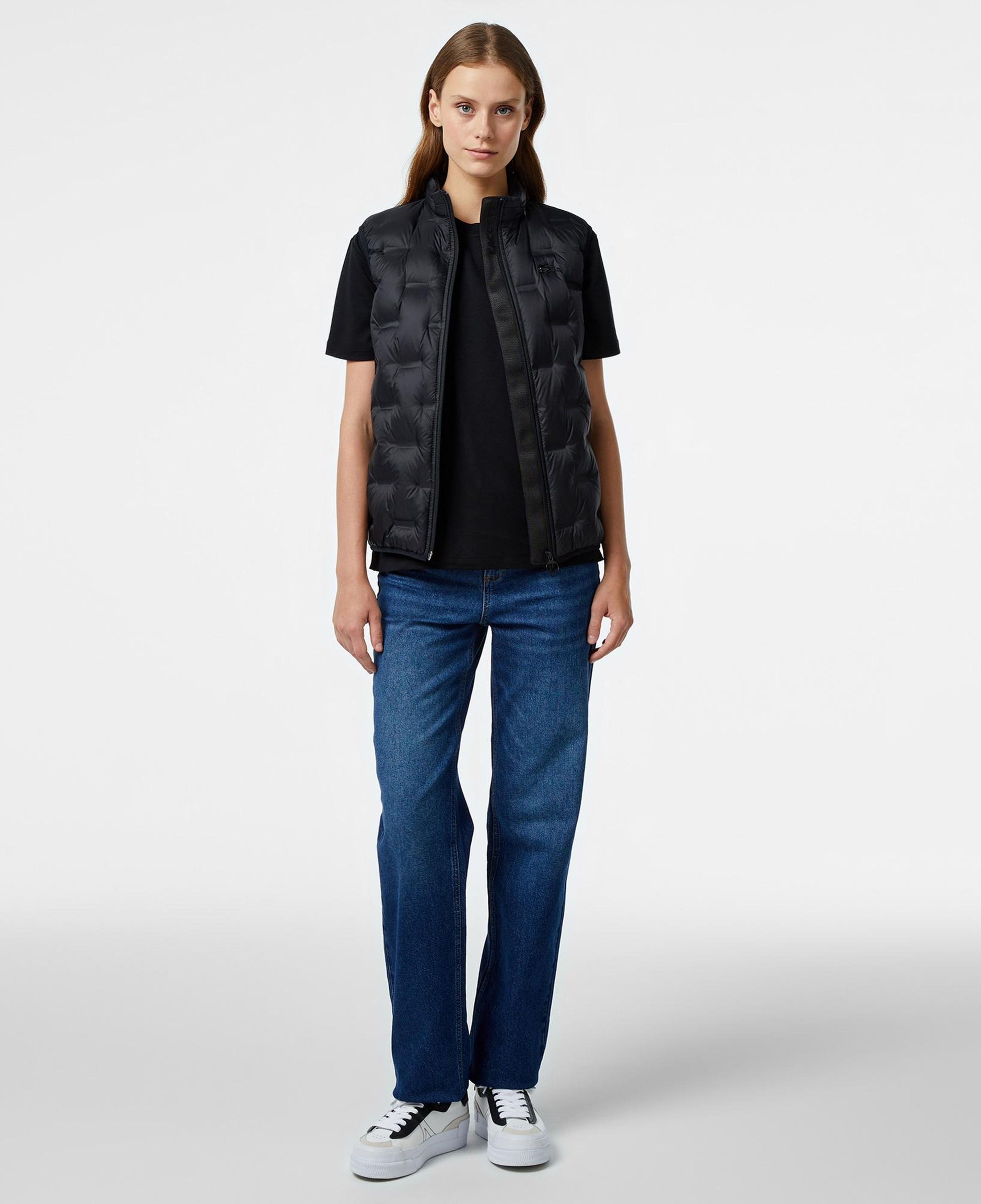 Lacoste Kadın Kapitone Regular Fit Kapüşonlu Kapitone Siyah Yelek