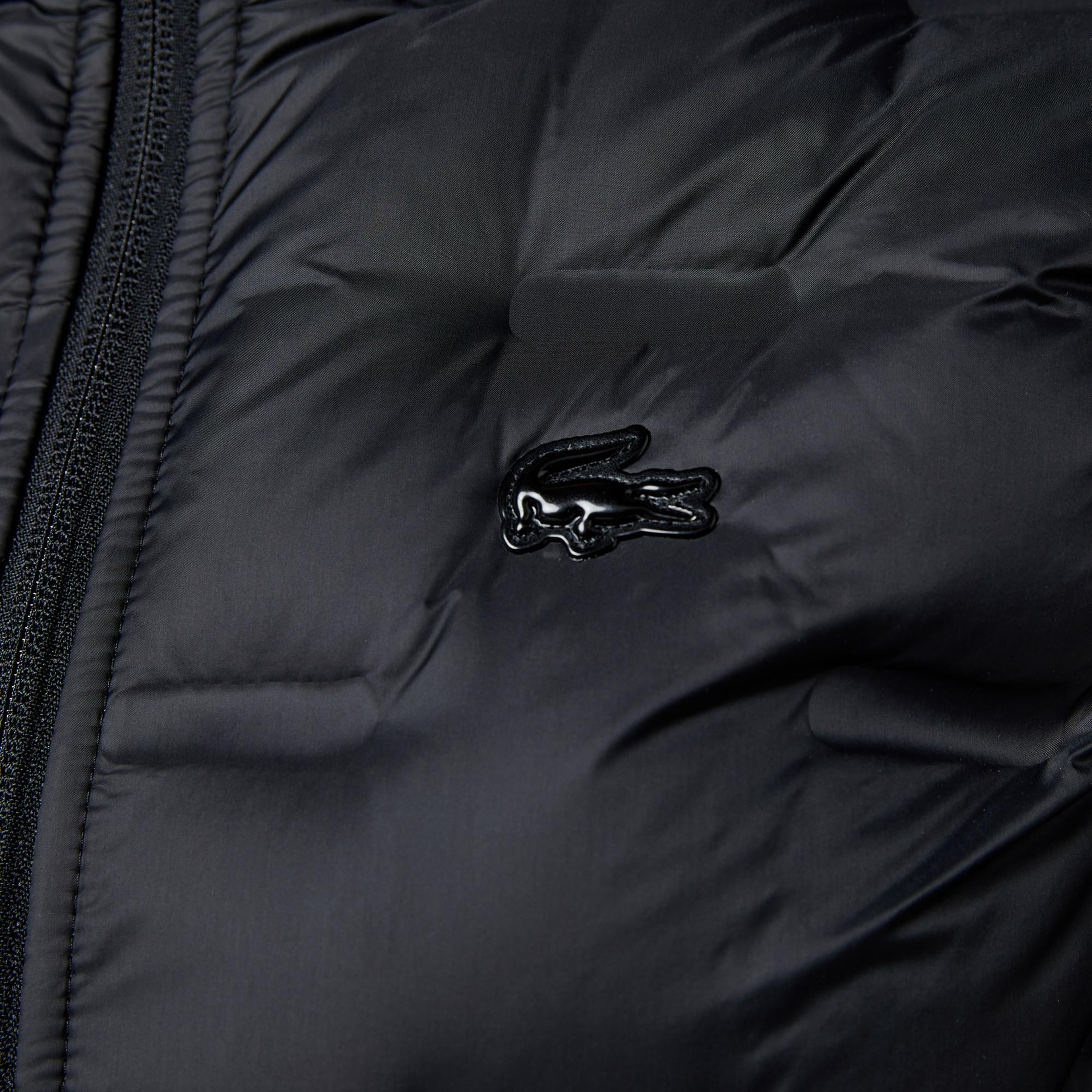 Lacoste Kadın Kapitone Regular Fit Kapüşonlu Kapitone Siyah Yelek