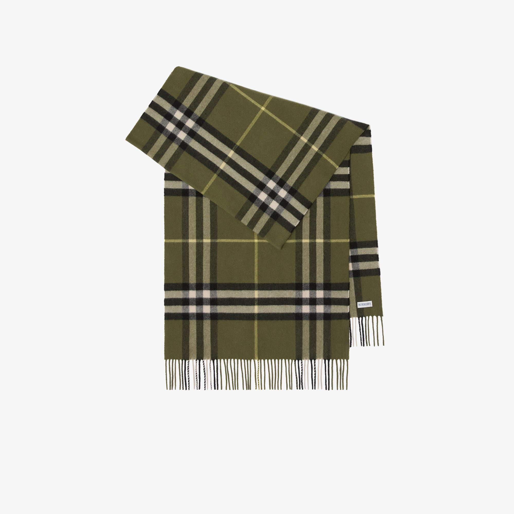 Burberry Washed Giant Check Kadın Yeşil Atkı