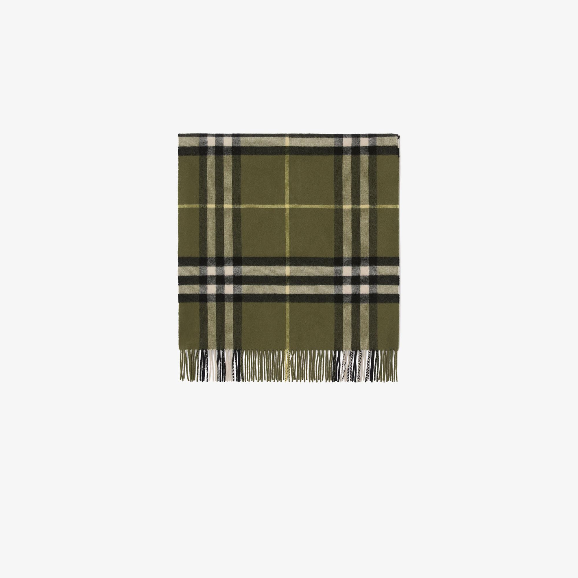 Burberry Washed Giant Check Kadın Yeşil Atkı