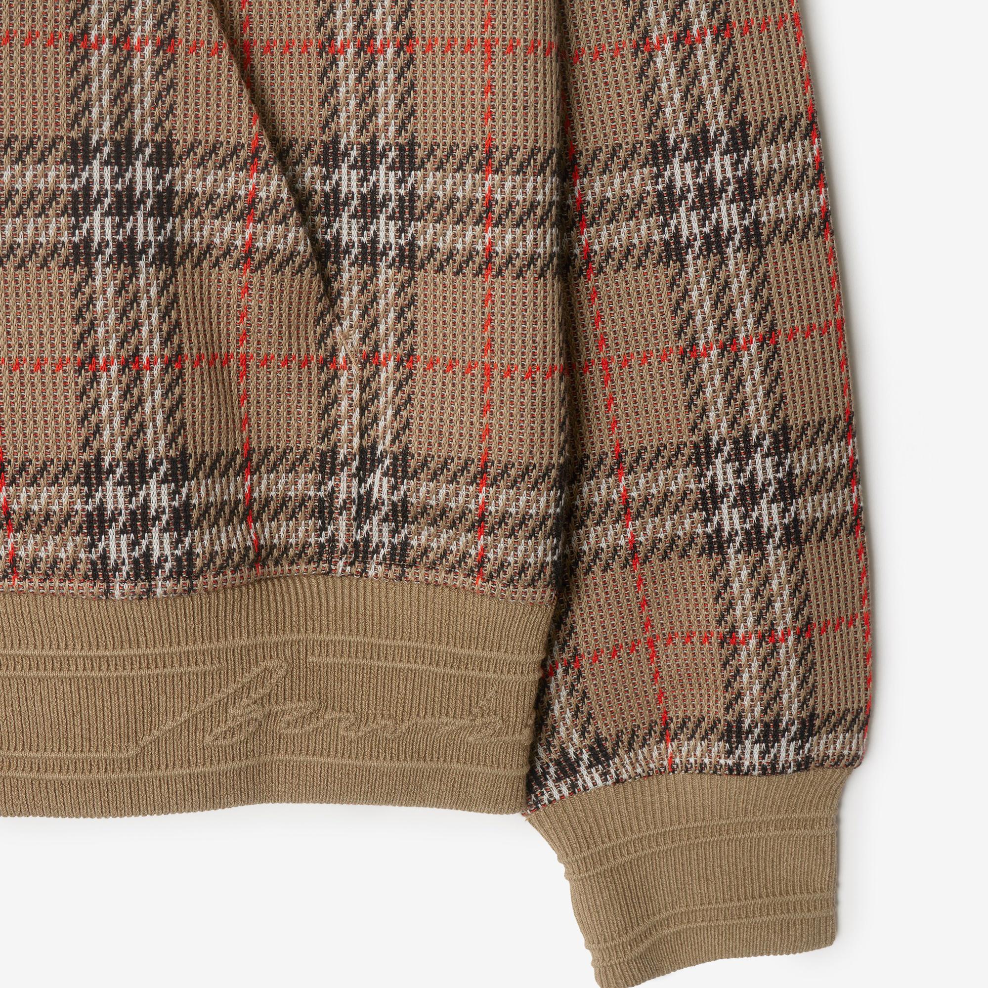 Burberry Sic Cotton Blend Zip Erkek Bej Hoodie