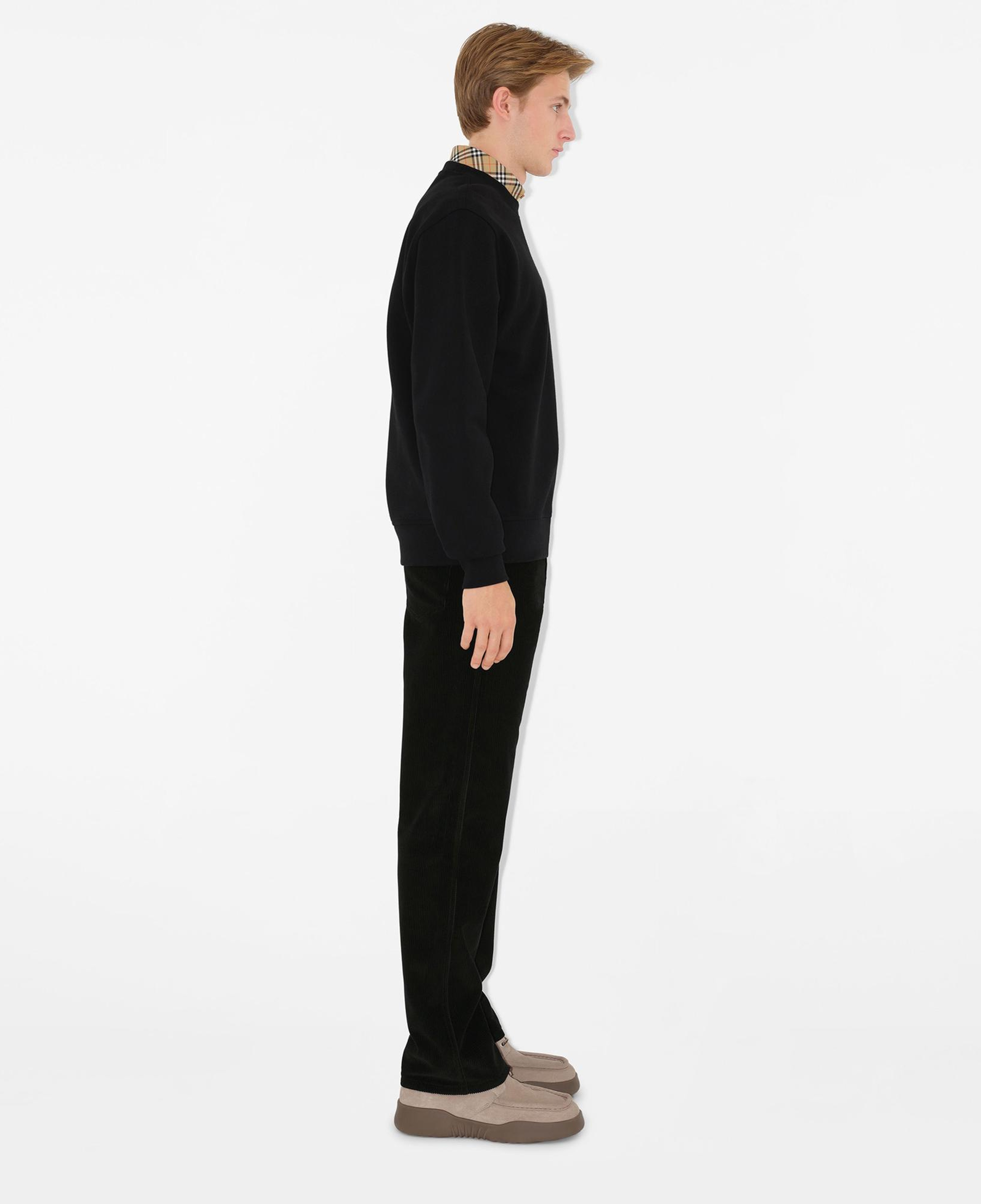 Burberry For Label Cotton Erkek Siyah Sweatshirt