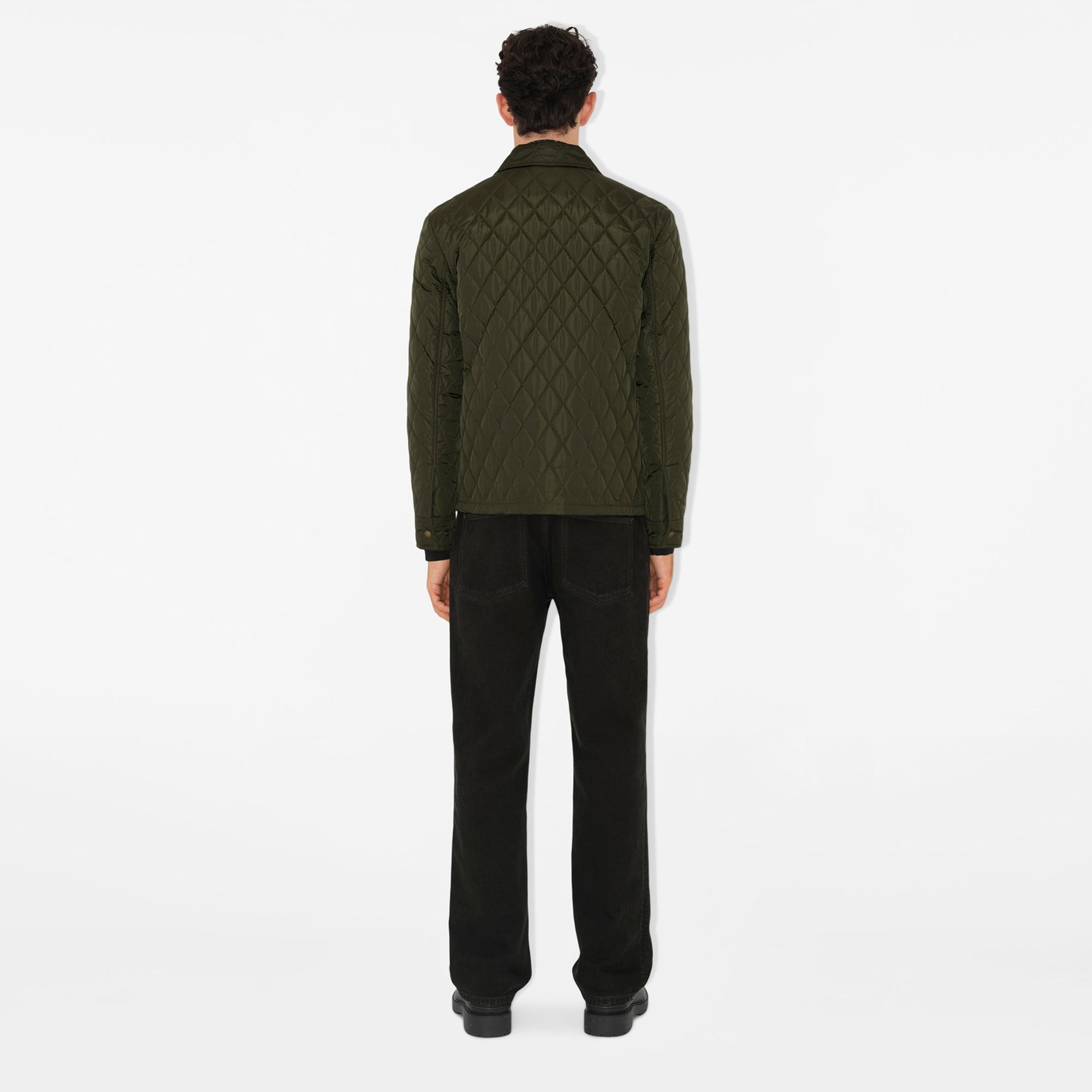 Burberry Tal Quilted Nylon Overshirt Erkek Haki Mont