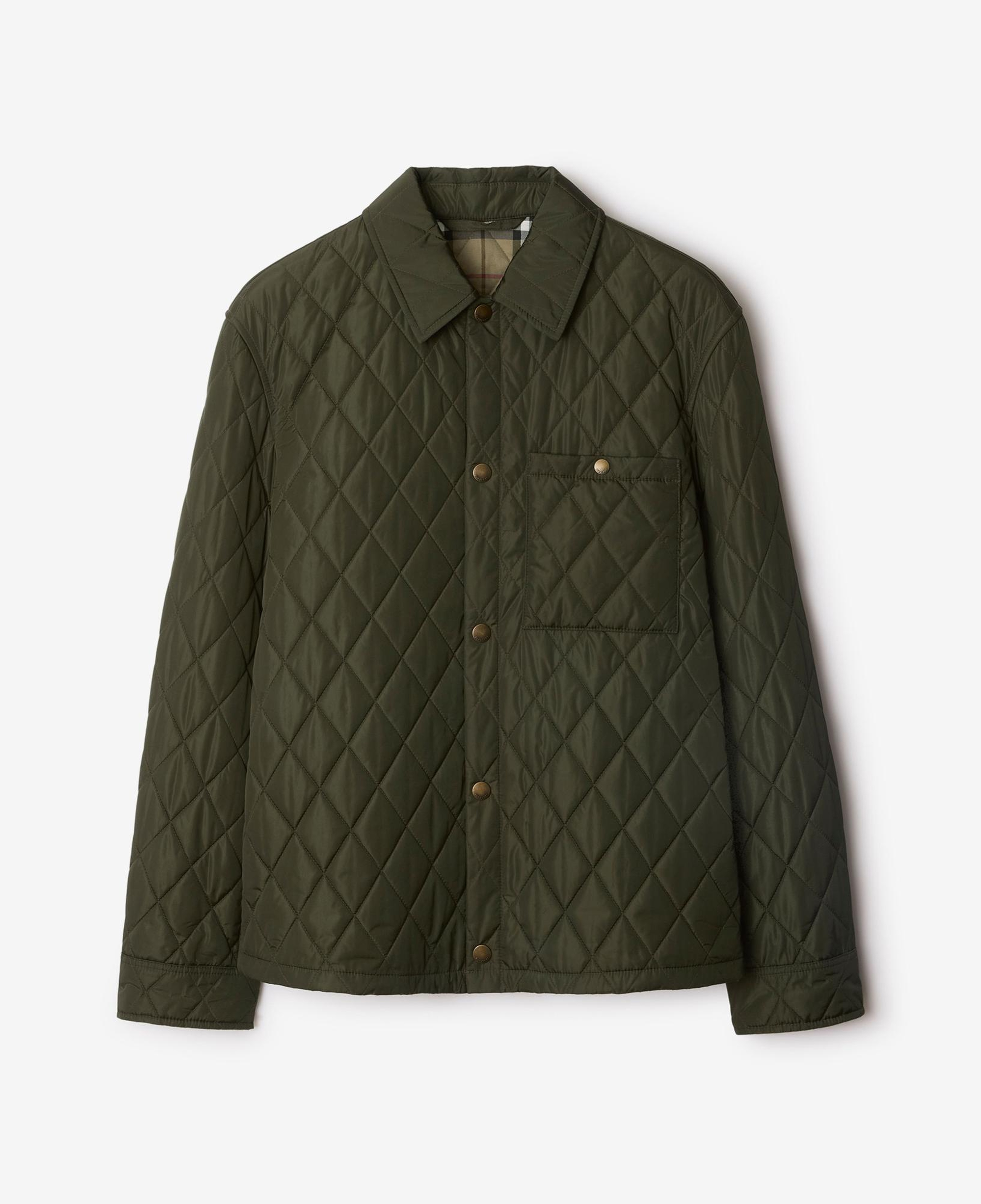 Burberry Tal Quilted Nylon Overshirt Erkek Haki Mont