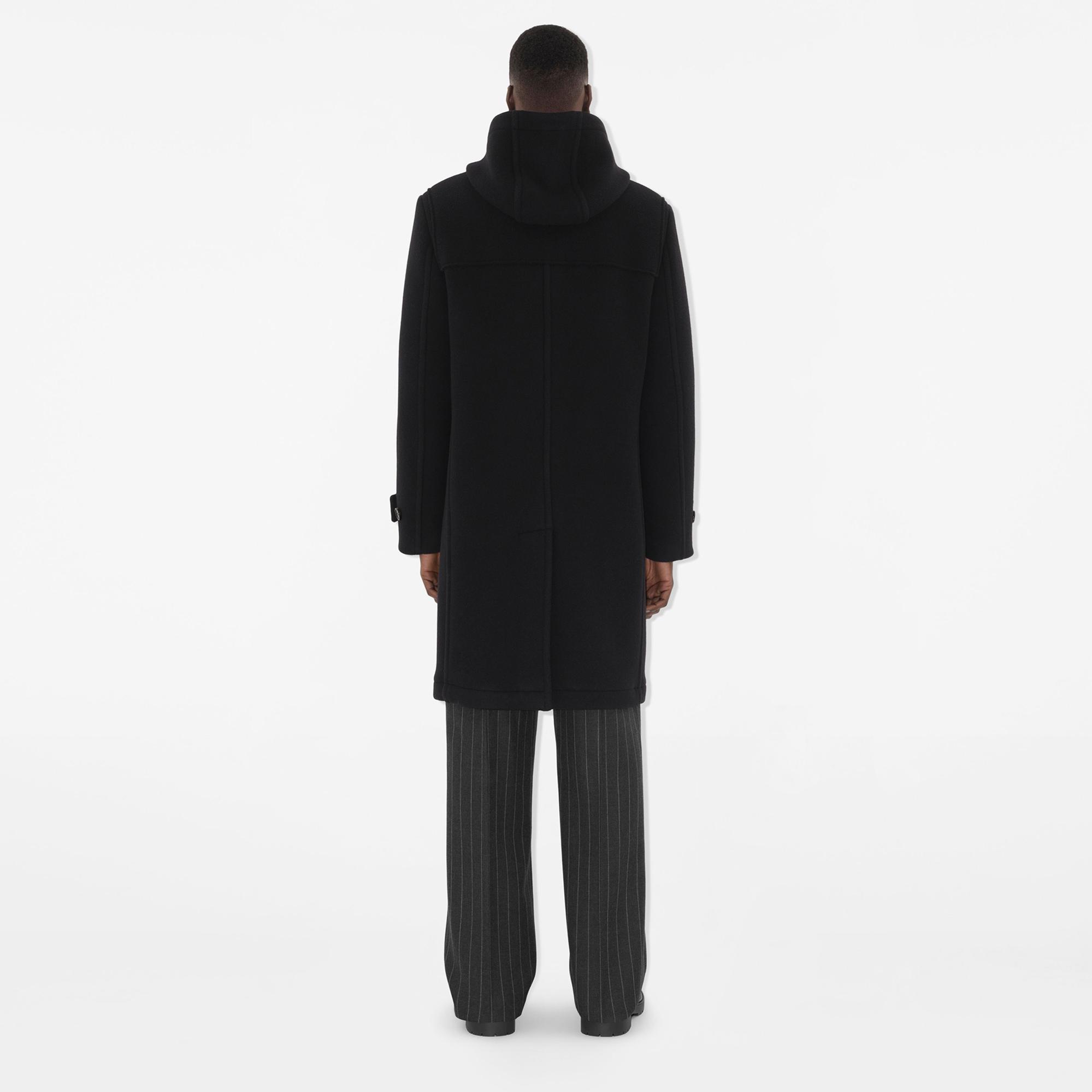 Burberry Giu Wool Duffle Erkek Siyah Palto