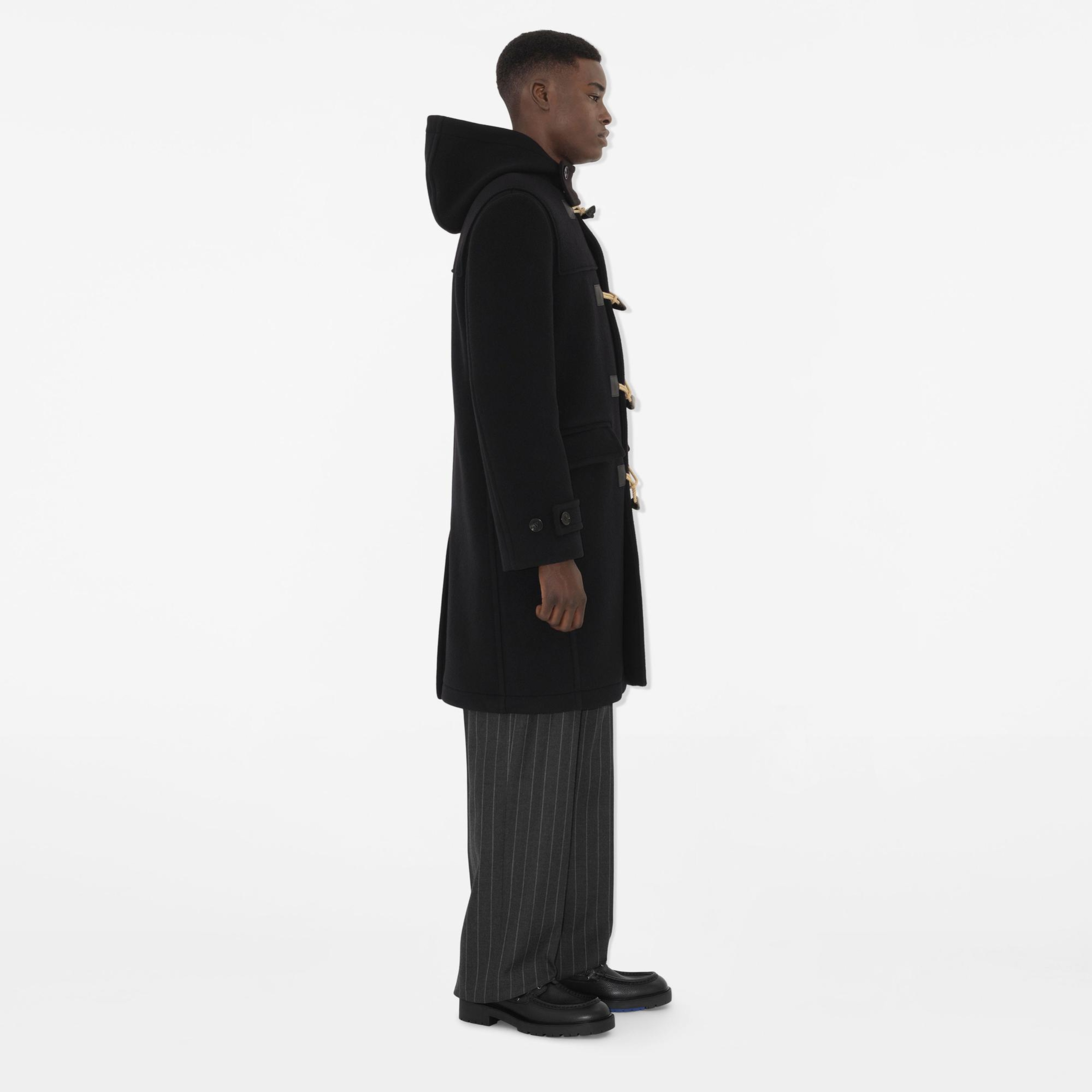 Burberry Giu Wool Duffle Erkek Siyah Palto