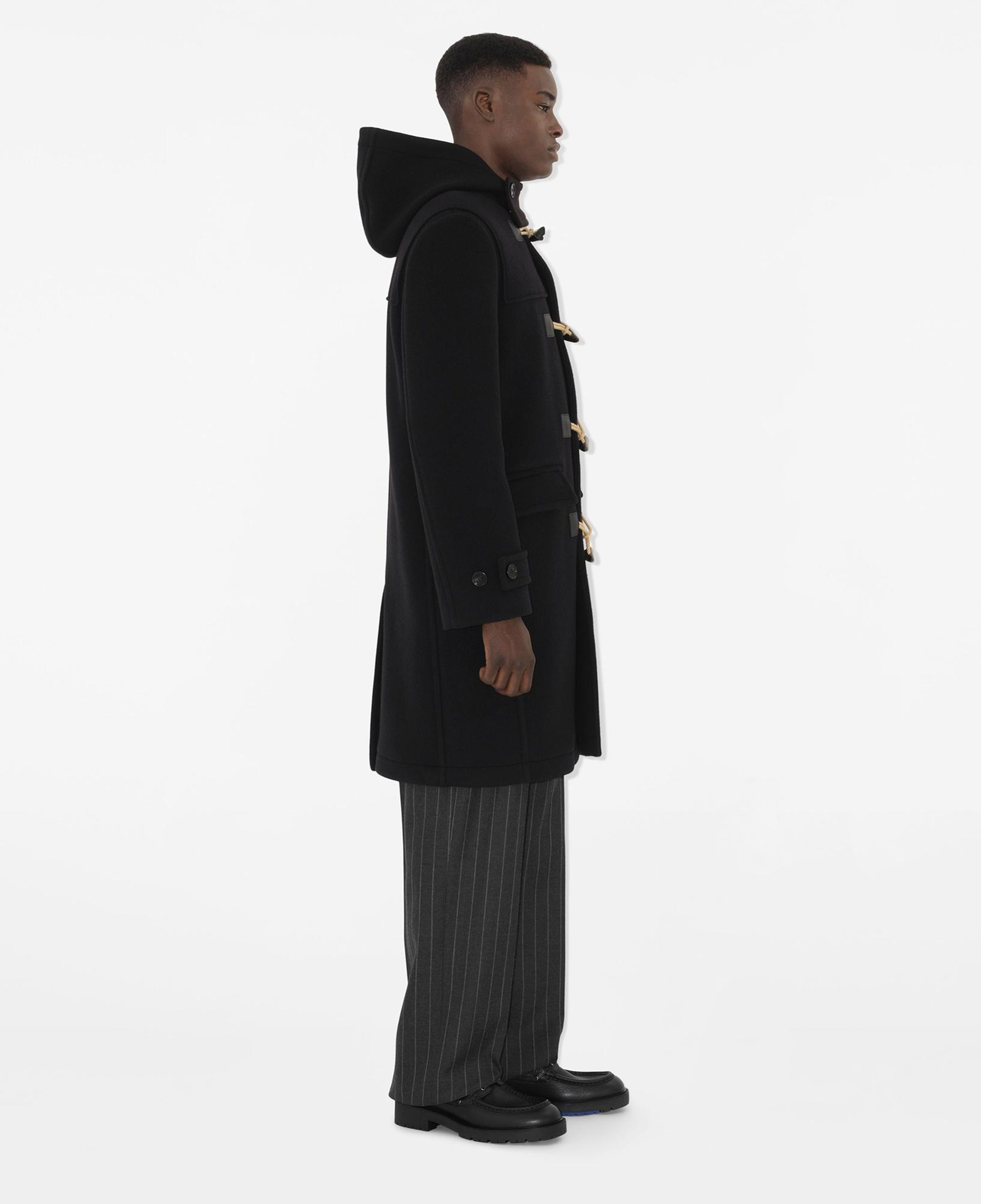 Burberry Giu Wool Duffle Erkek Siyah Palto