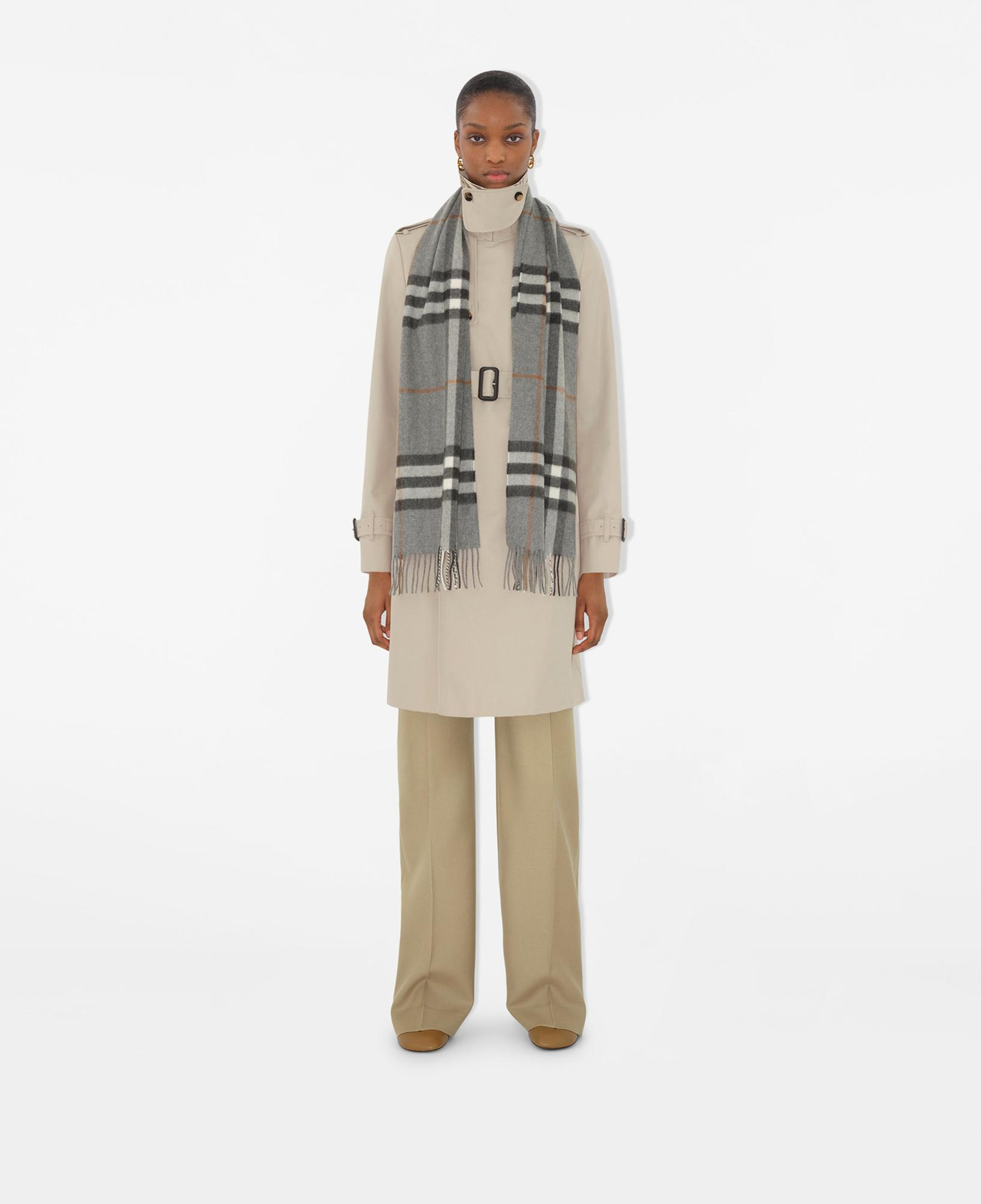 Burberry Check Kaşmir Kadın Gri Atkı