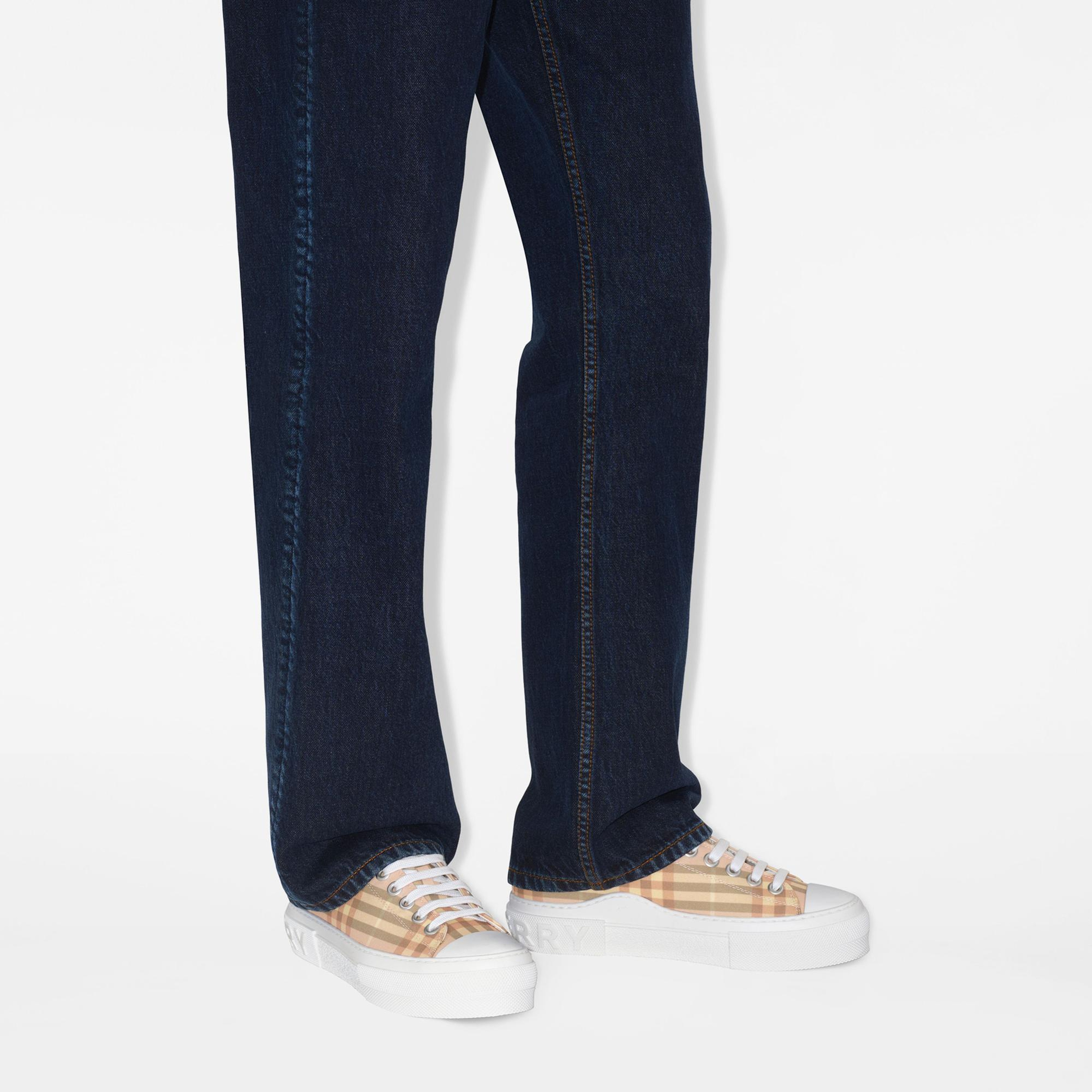 Burberry Tnr Jack L Low Kadın Krem Sneaker