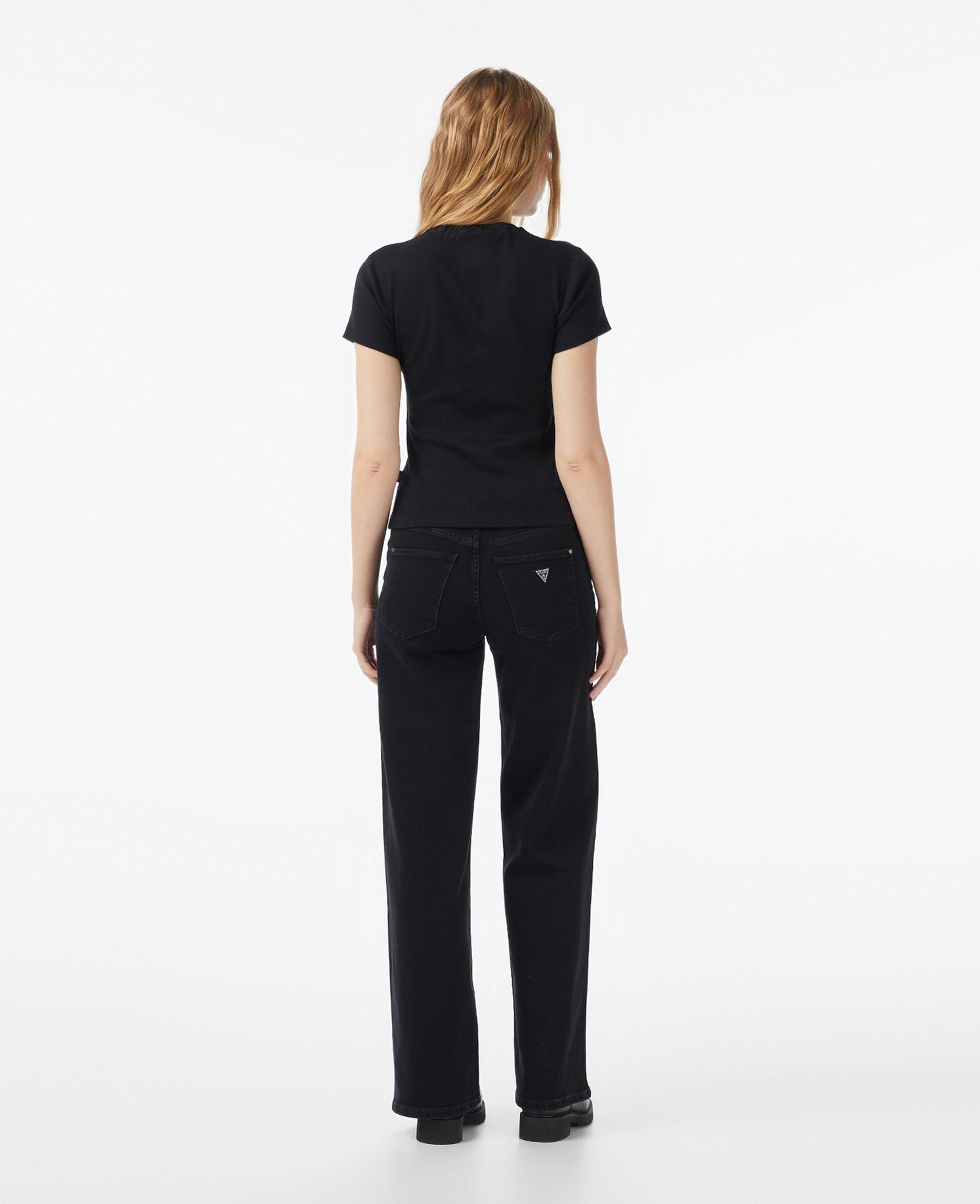 Guess Bellaggio Kaşmir Karışımlı Palazzo Fit Kadın Siyah Jean