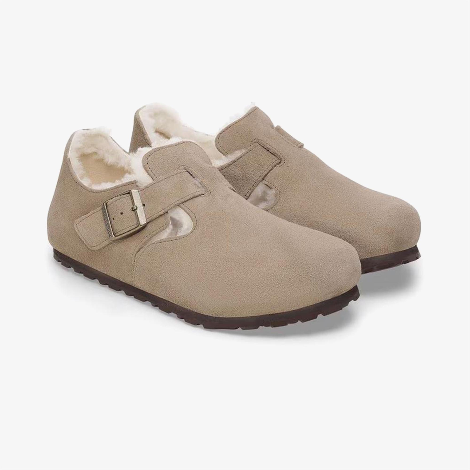 Birkenstock London VL Shearling Kadın Bej Günlük Ayakkabı