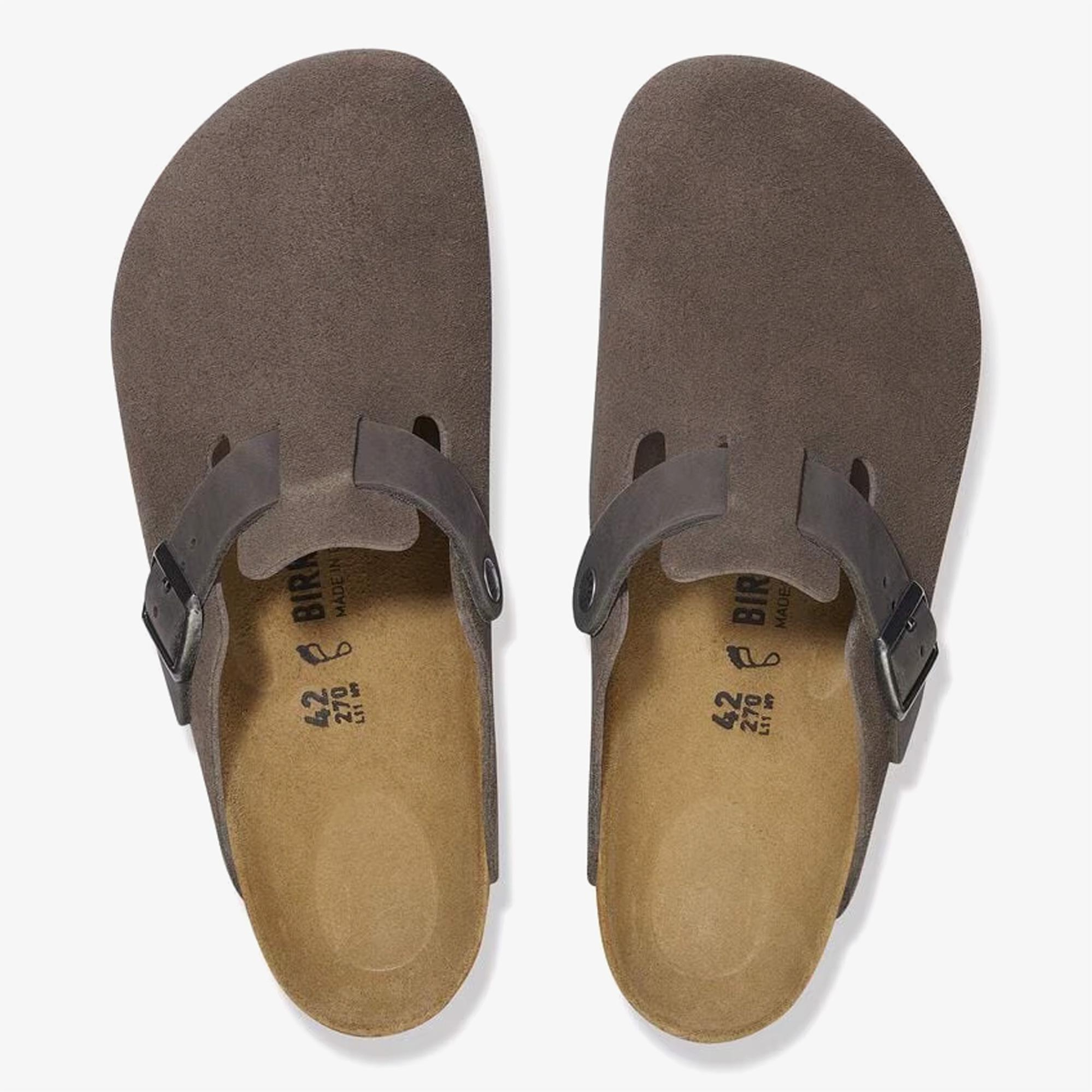 Birkenstock Boston Vl Leoi Erkek Gri Terlik