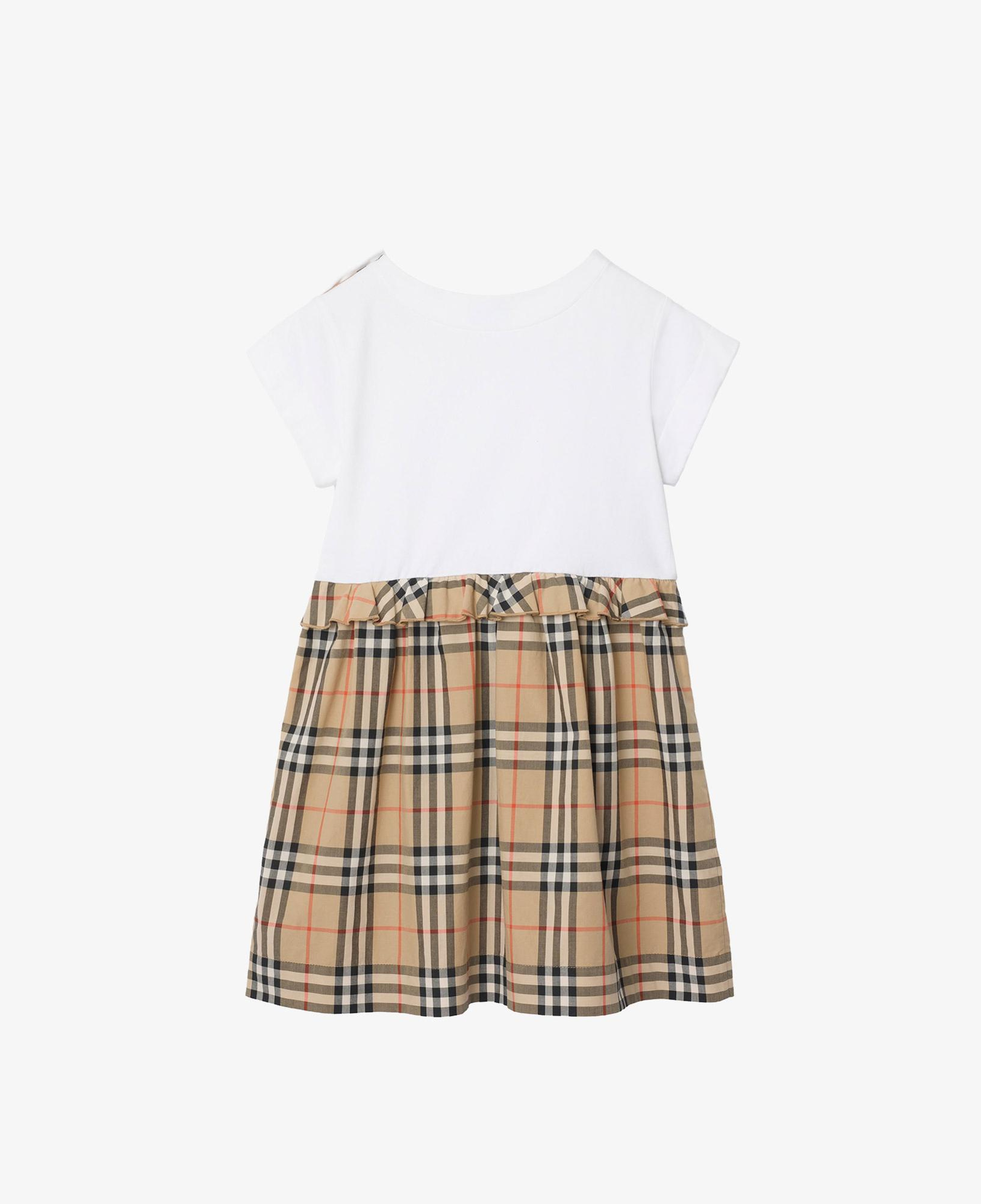 Burberry Rhonda Frıll Çocuk Beyaz Elbise