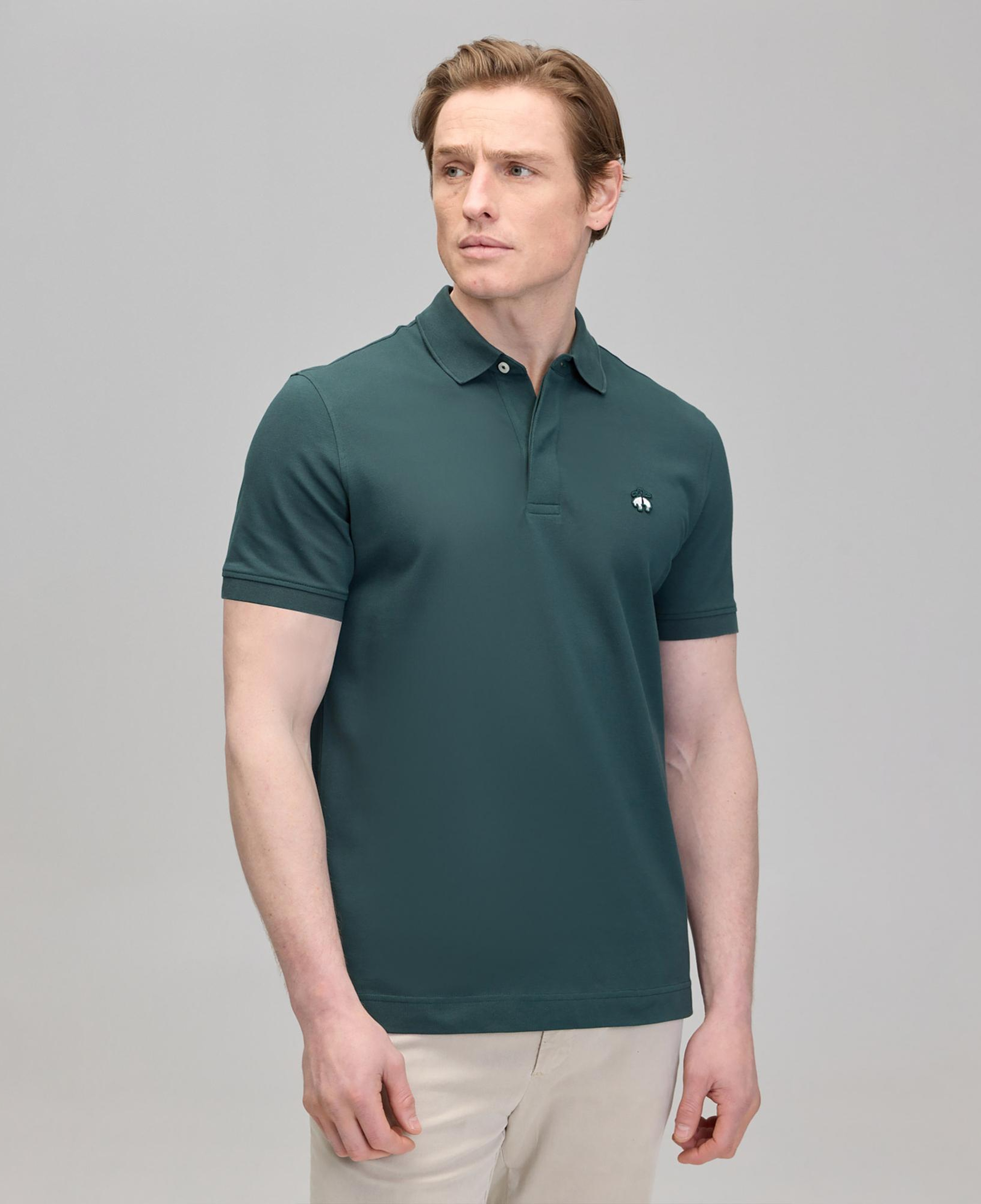 Brooks Brothers Likralı Pike Erkek Yeşil Polo