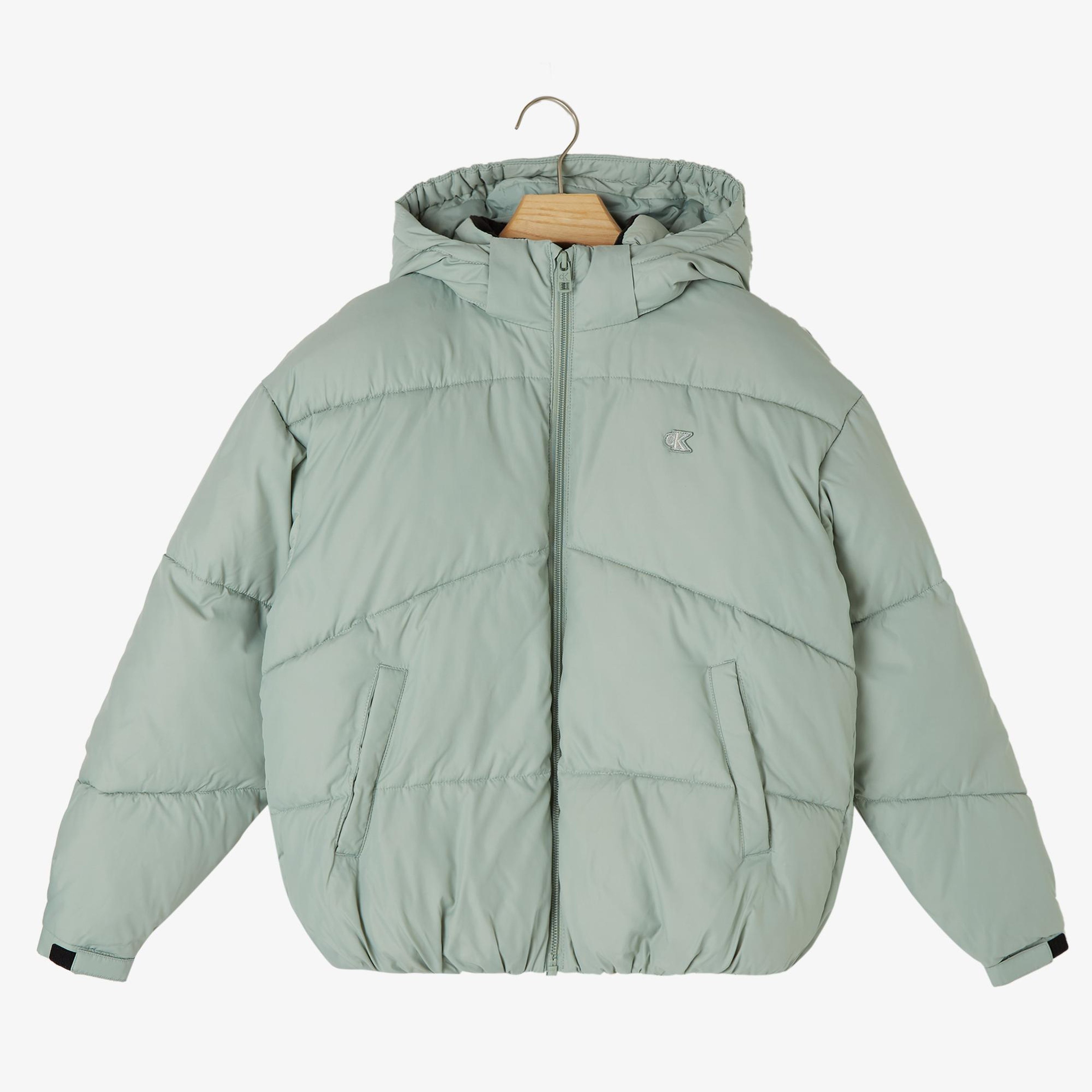 Calvin Klein Jeans Short Puffer Çocuk Yeşil Ceket