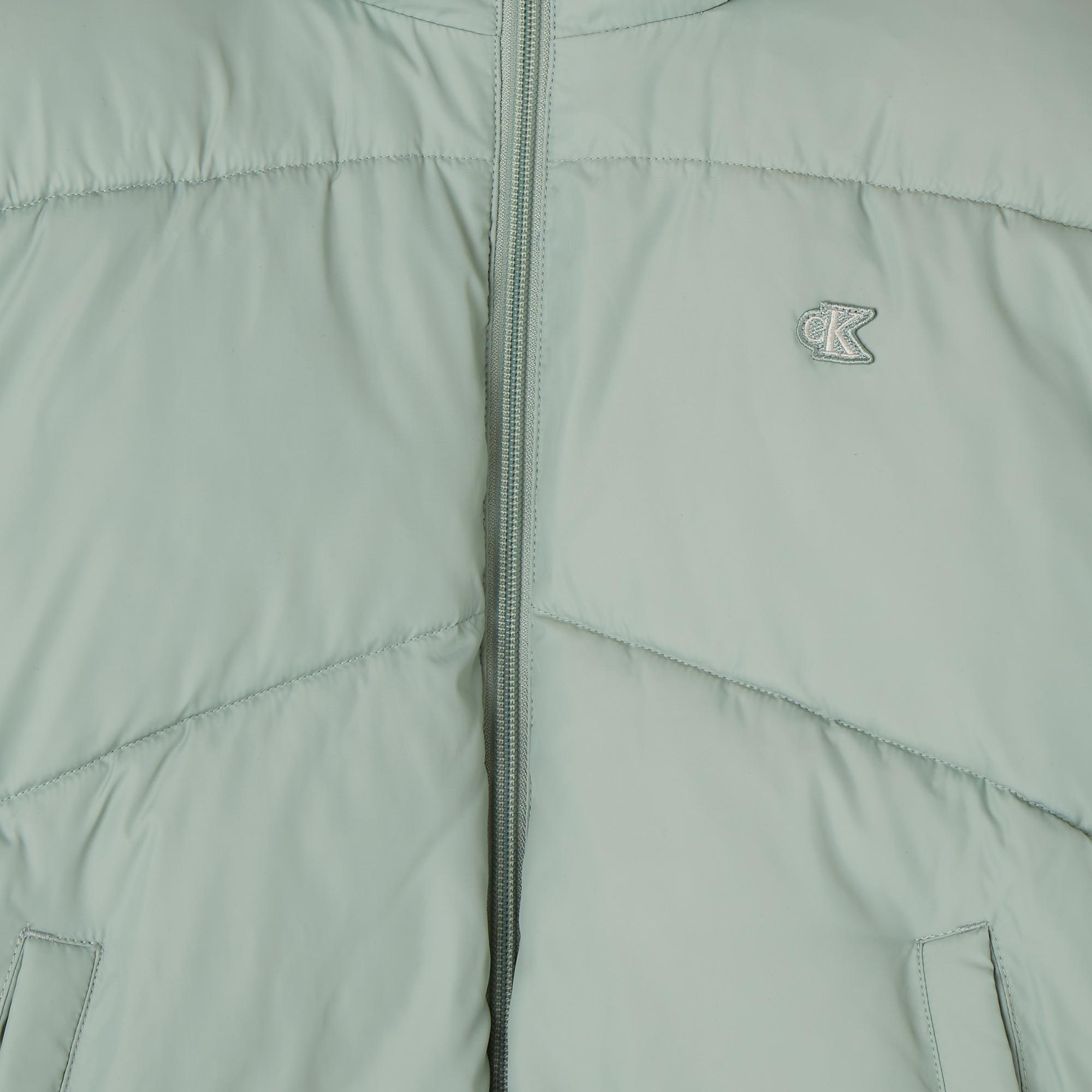 Calvin Klein Jeans Short Puffer Çocuk Yeşil Ceket