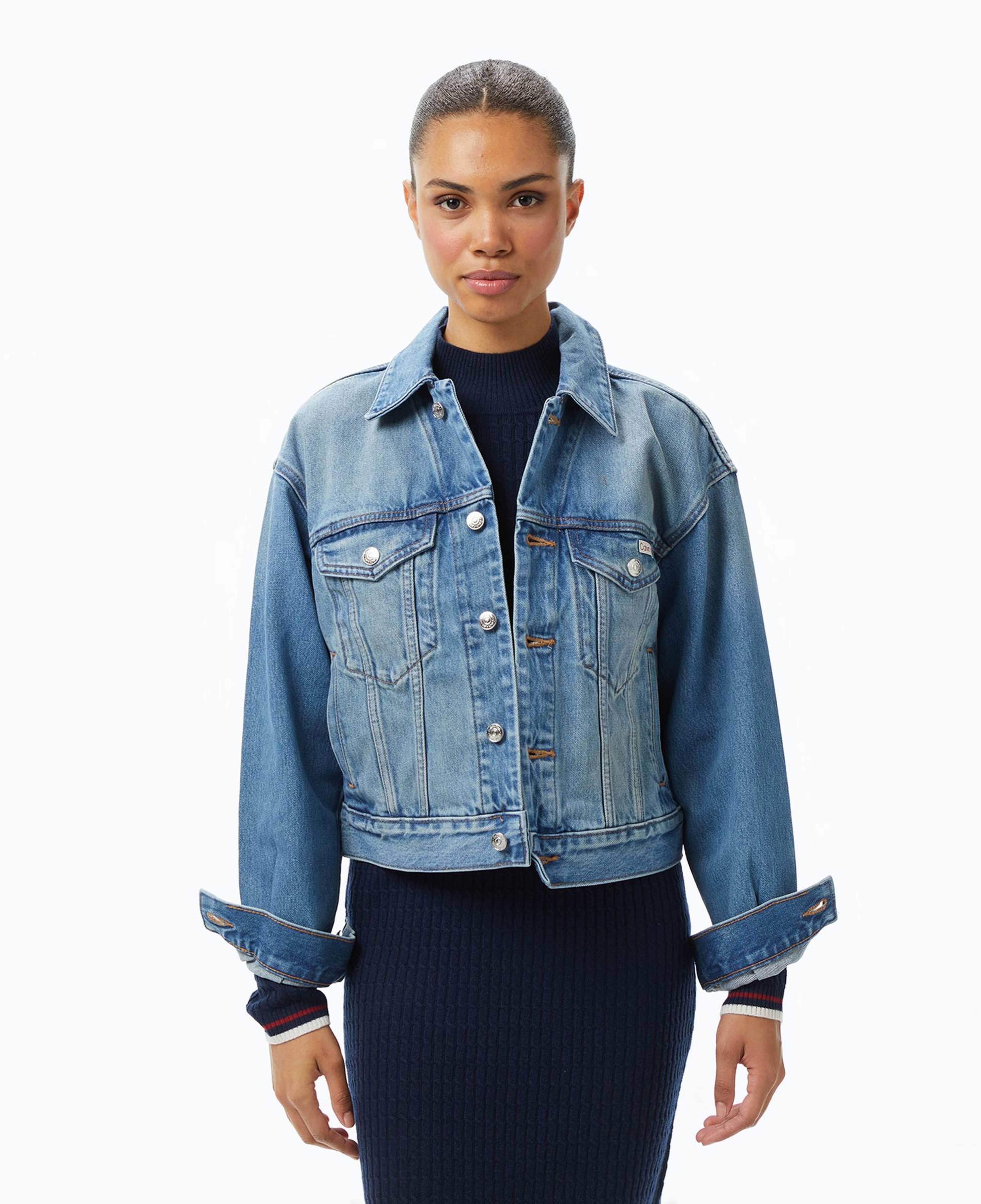 Calvin Klein 90S Trucker Gold Dust Kadın Mavi Ceket