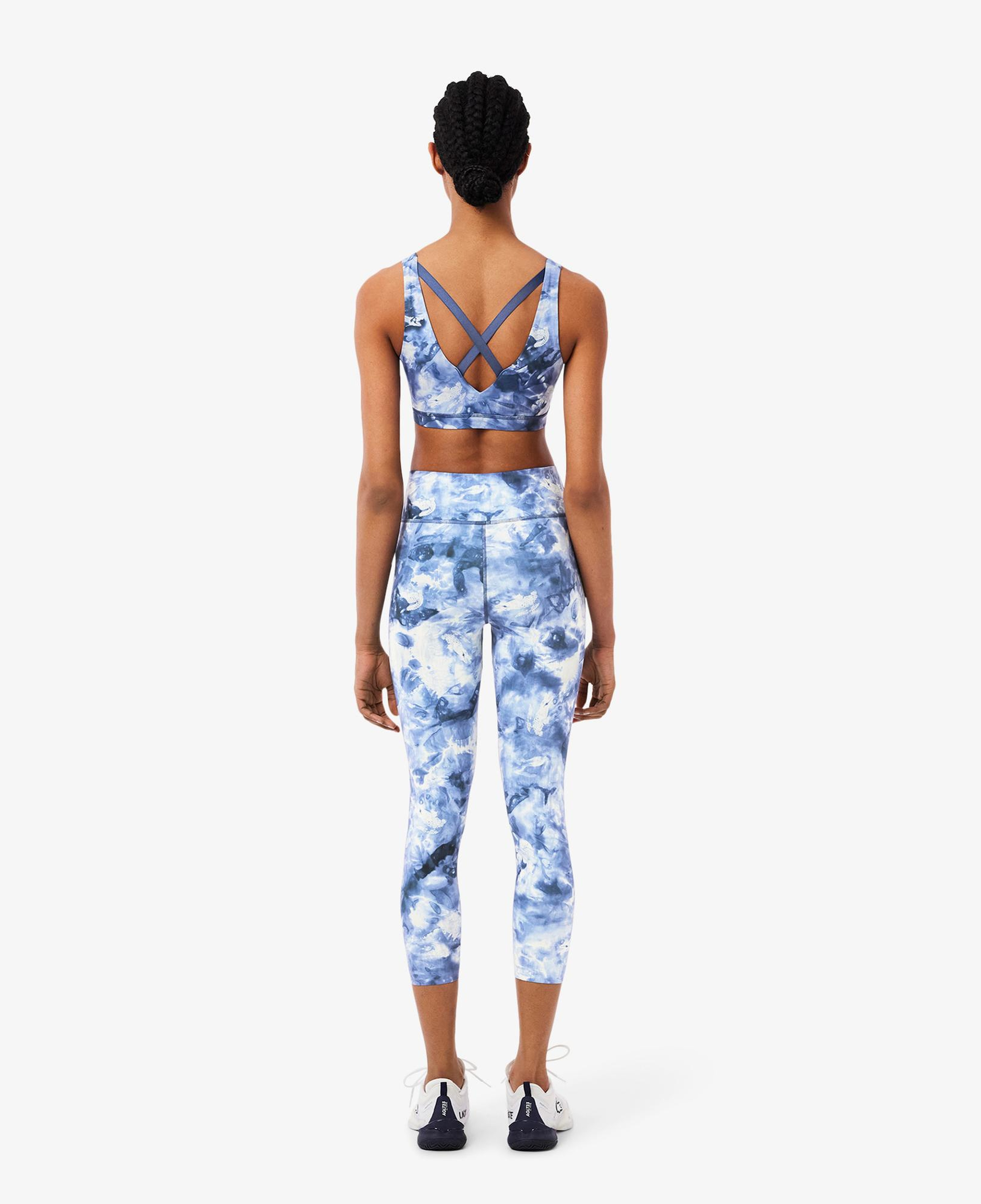 Lacoste Kadın Slim Fit Desenli Lacivert Tayt