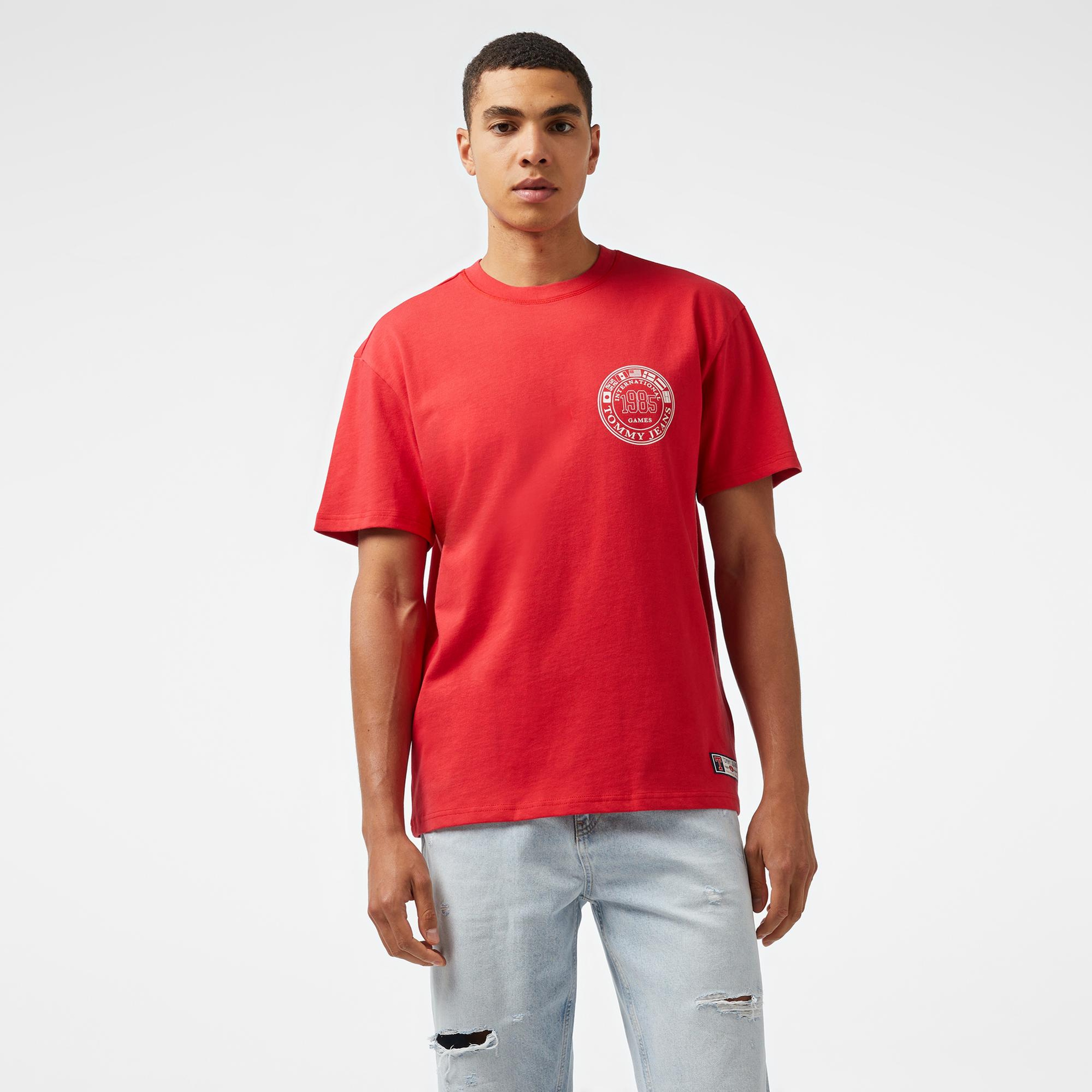 Tommy Jeans Archive Games Erkek Kırmızı T-Shirt