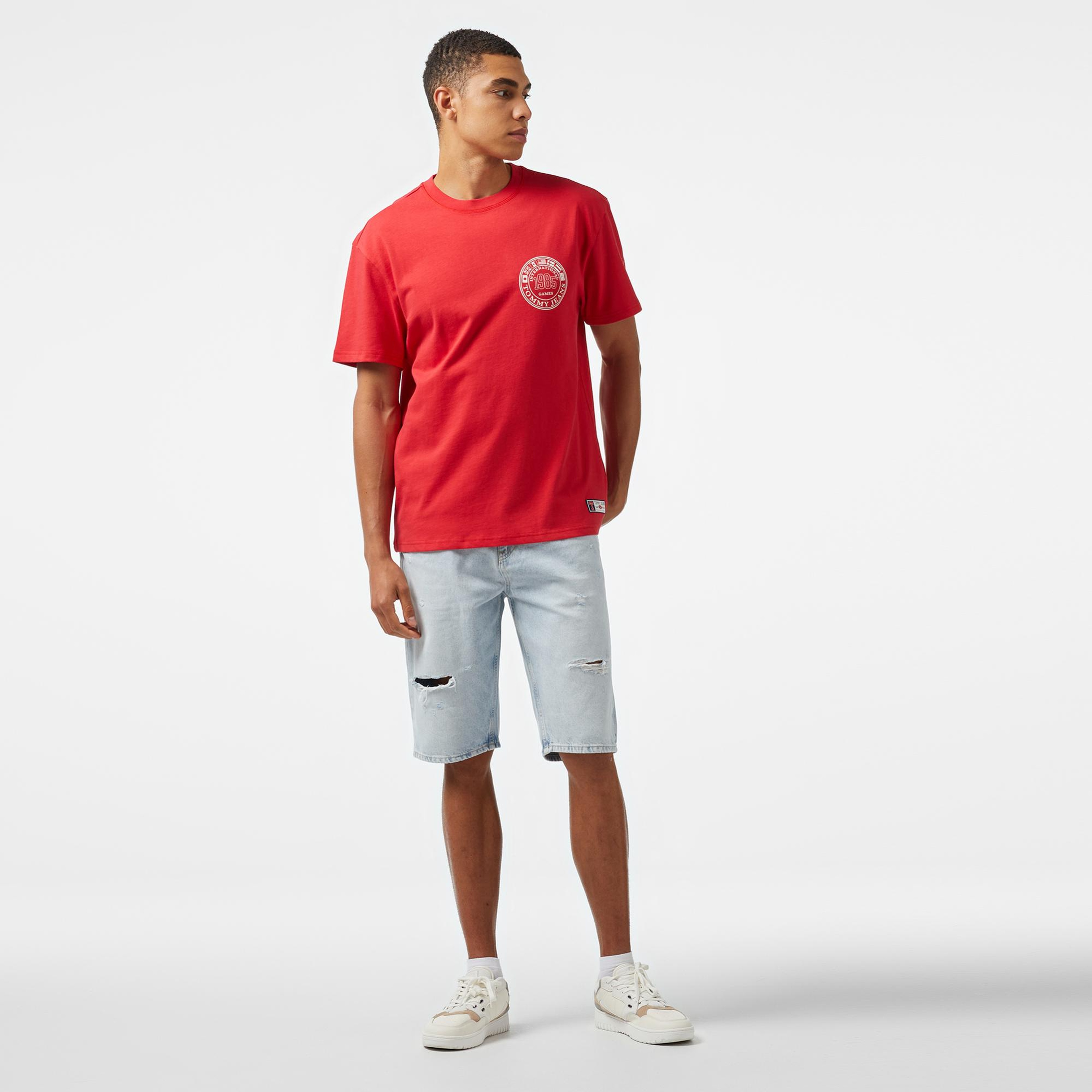 Tommy Jeans Archive Games Erkek Kırmızı T-Shirt