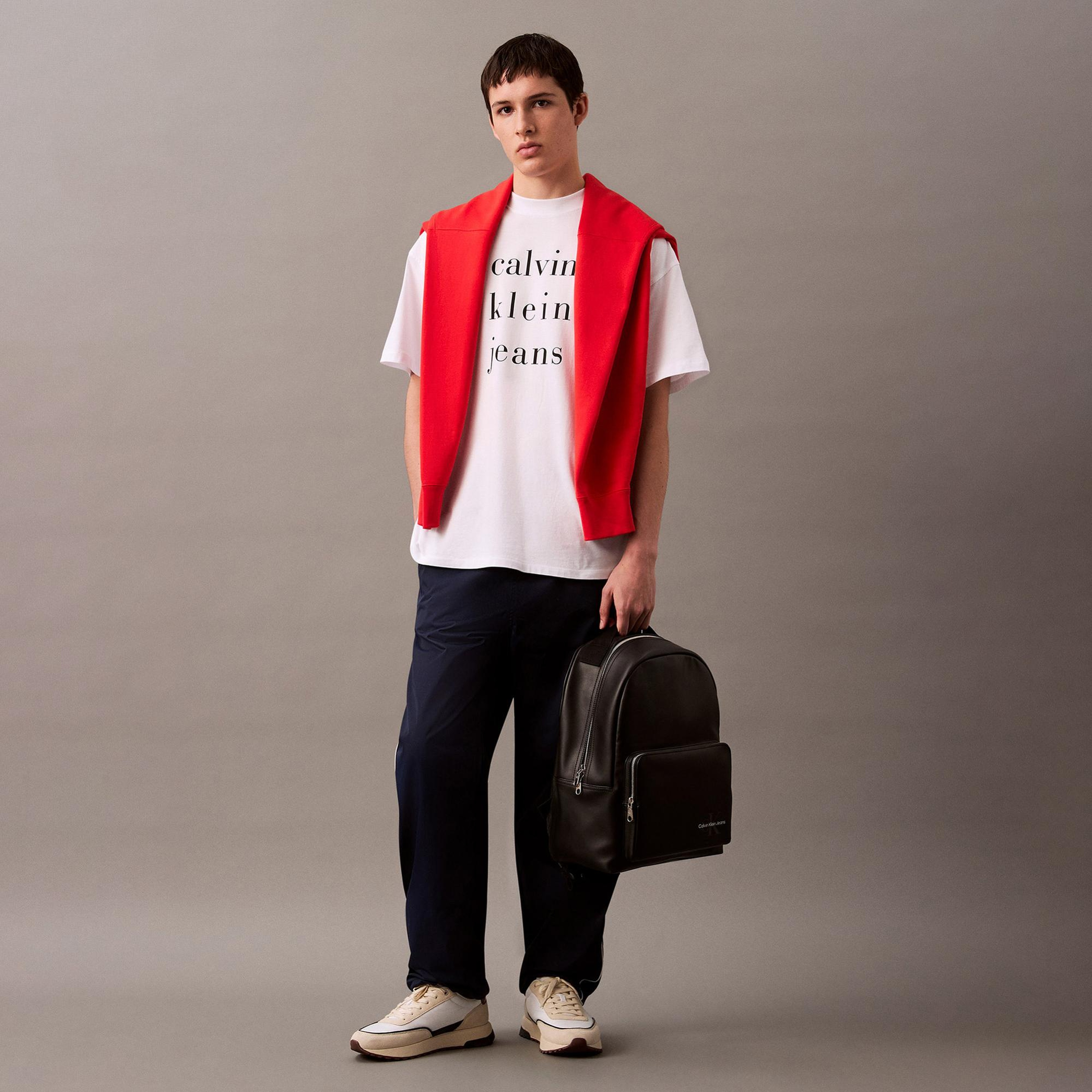 Calvin Klein Mono Logo Erkek Siyah Sırt Çantası