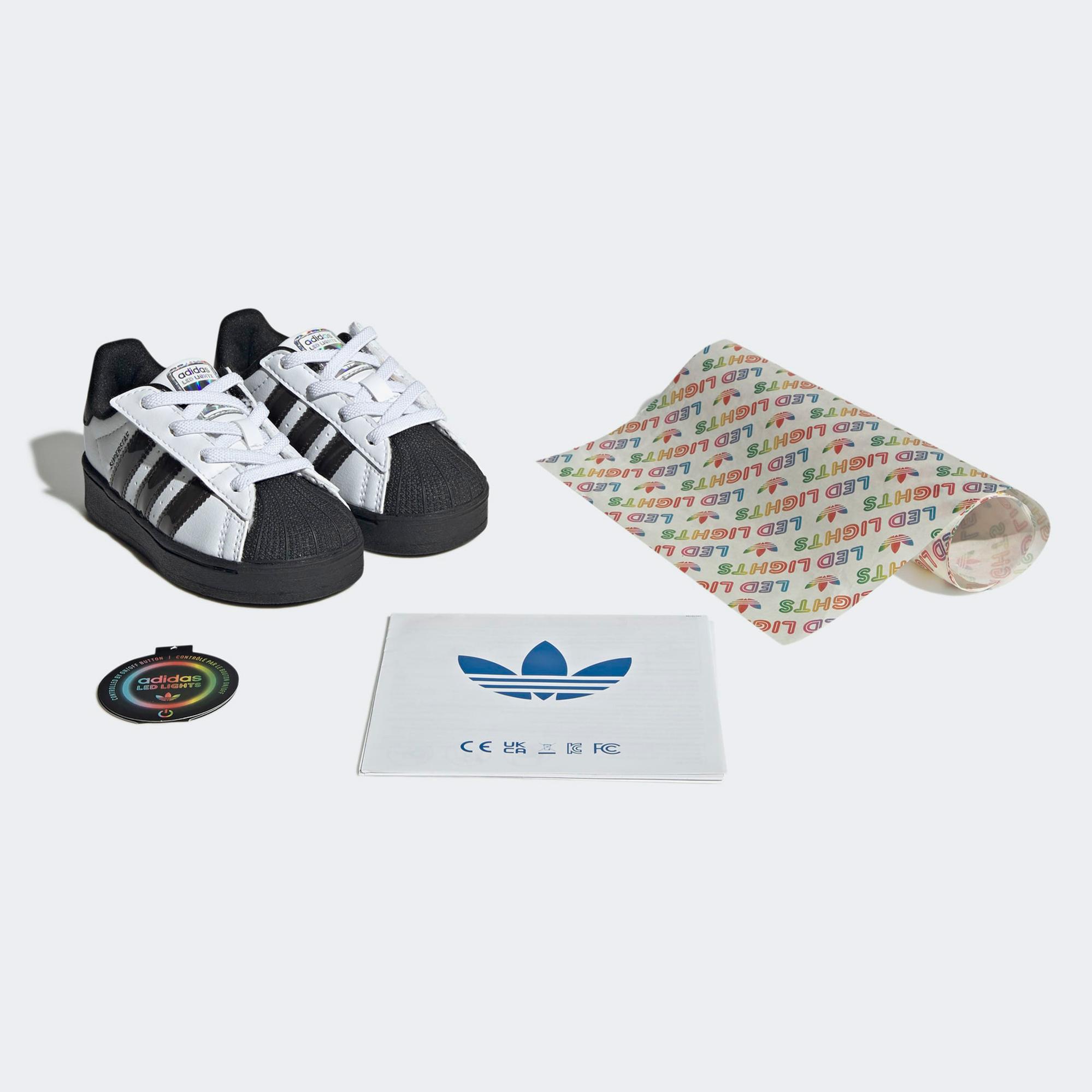 adidas Superstar Led Lights Bebek Beyaz Işıklı Spor Ayakkabı