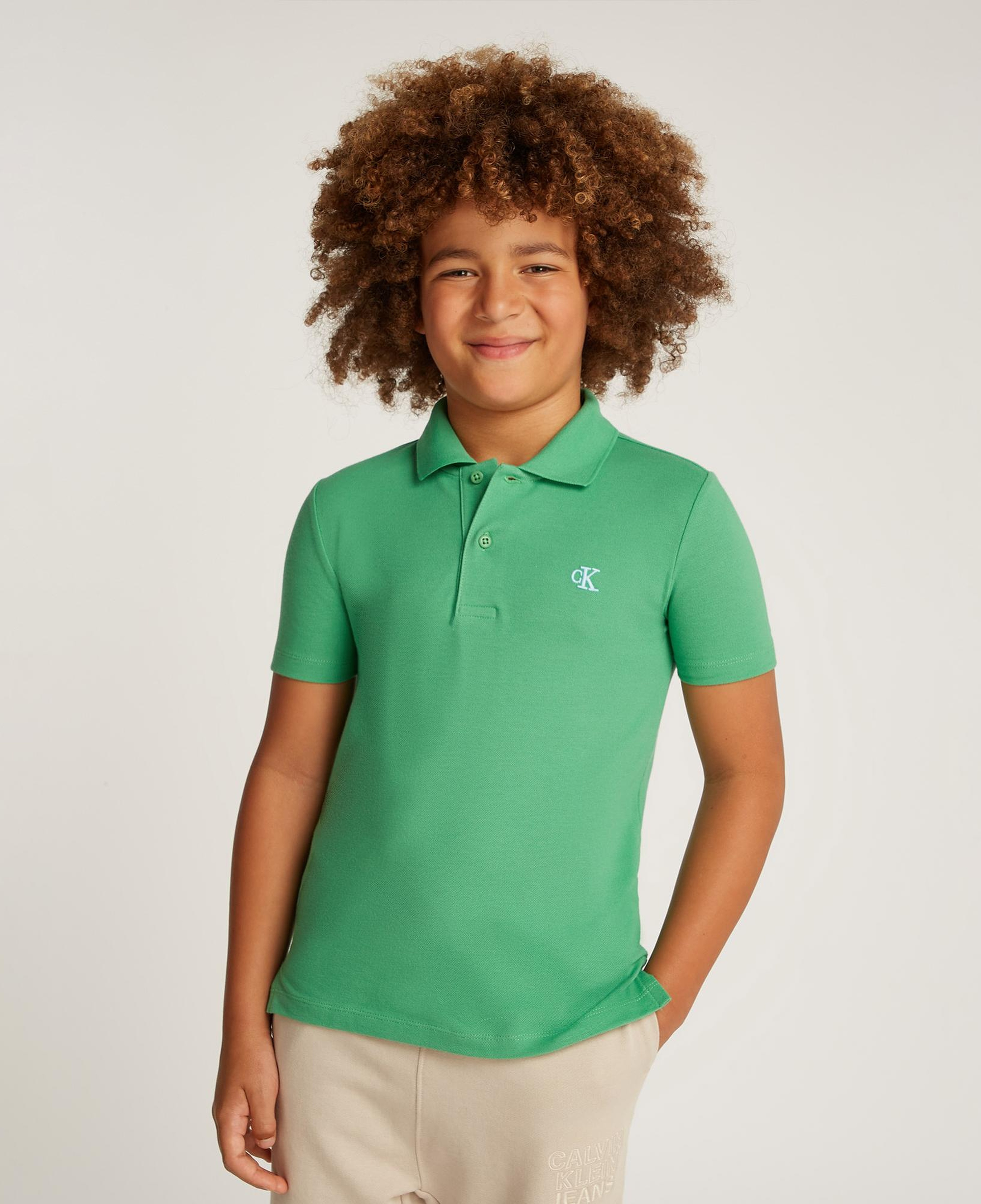 Calvin Klein Regular Çocuk Yeşil Polo