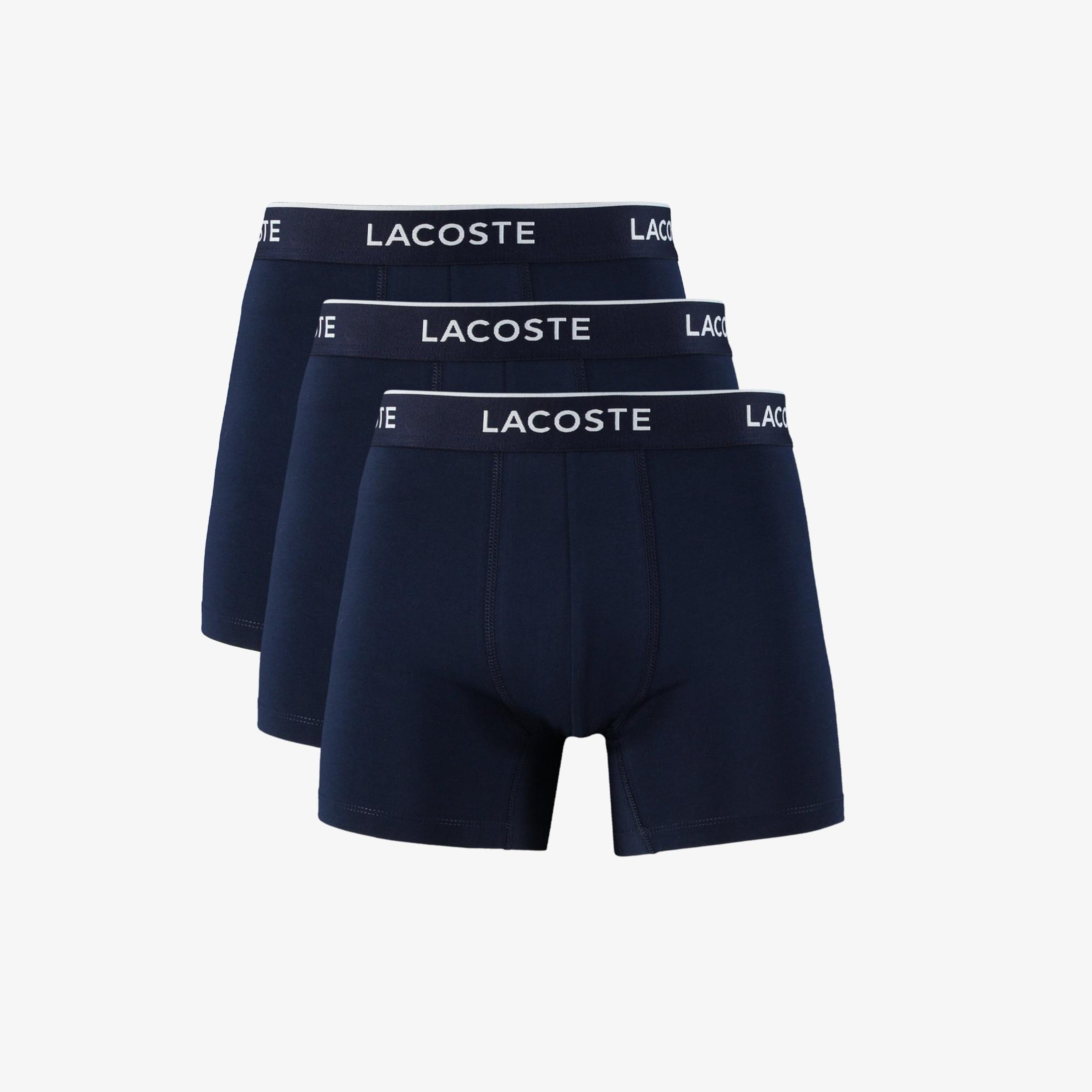 Lacoste Classic Erkek 3lü Lacivert Boxer