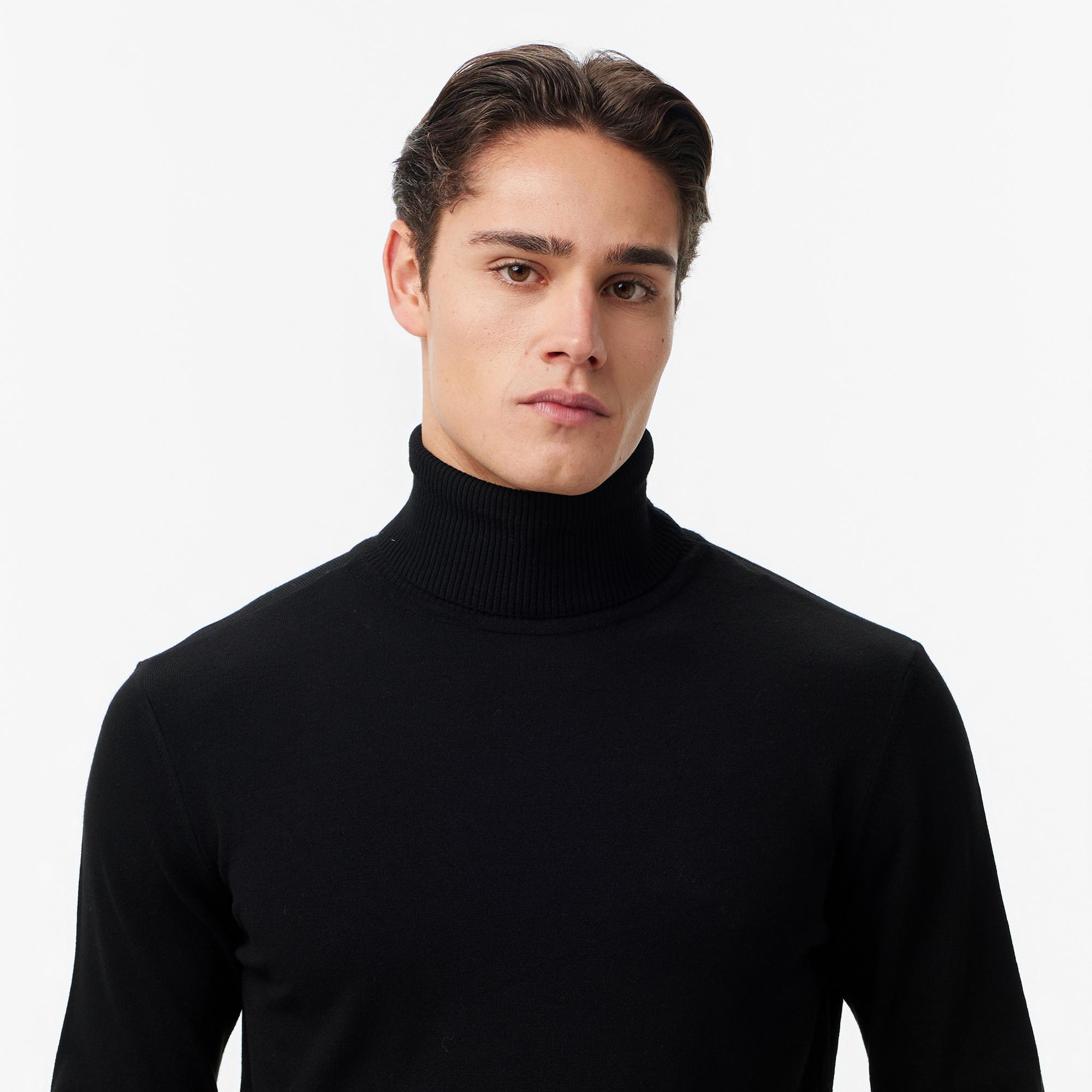 Les Benjamins Classic Fit Erkek Siyah Triko