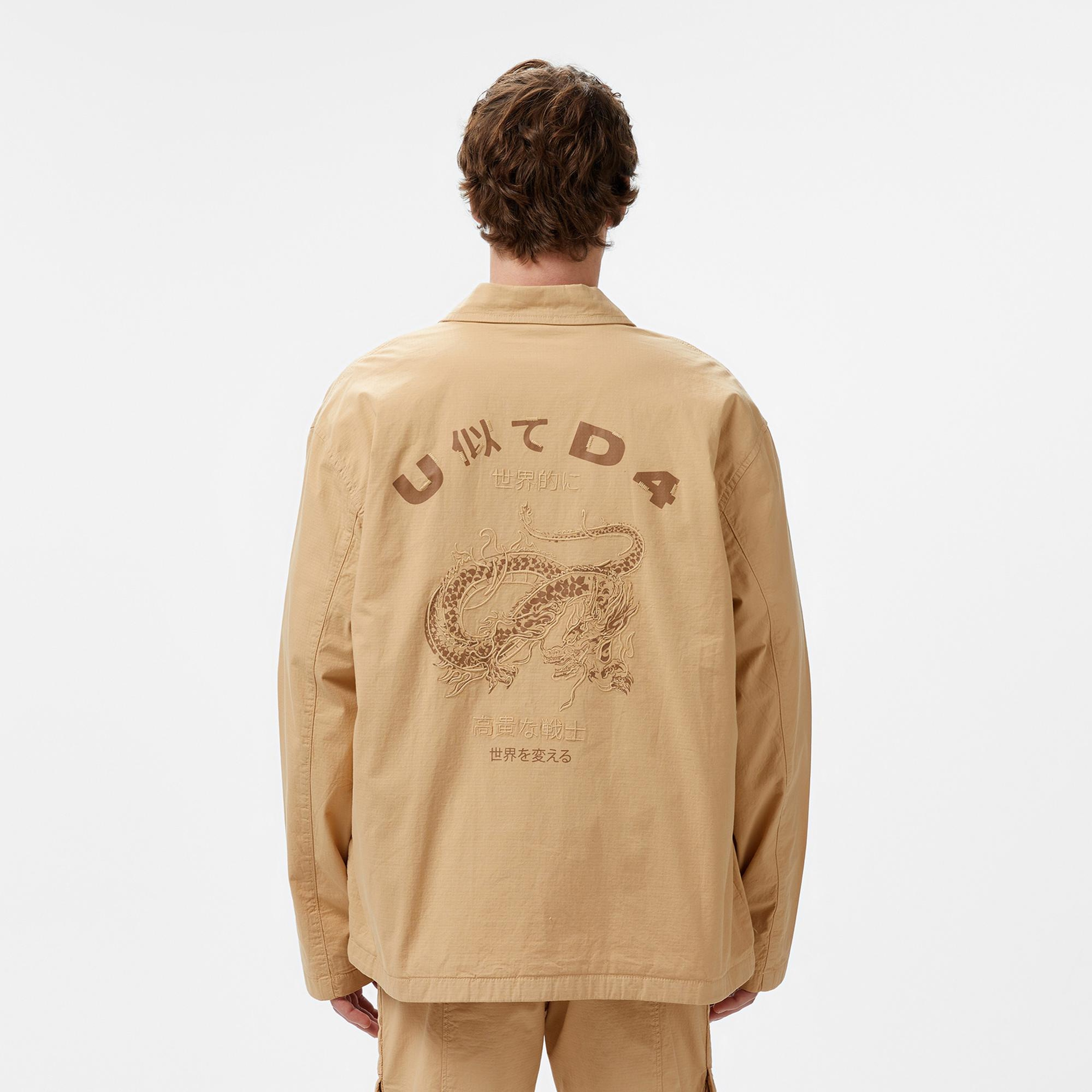 UNITED4 Oversize Erkek Kahverengi Mont