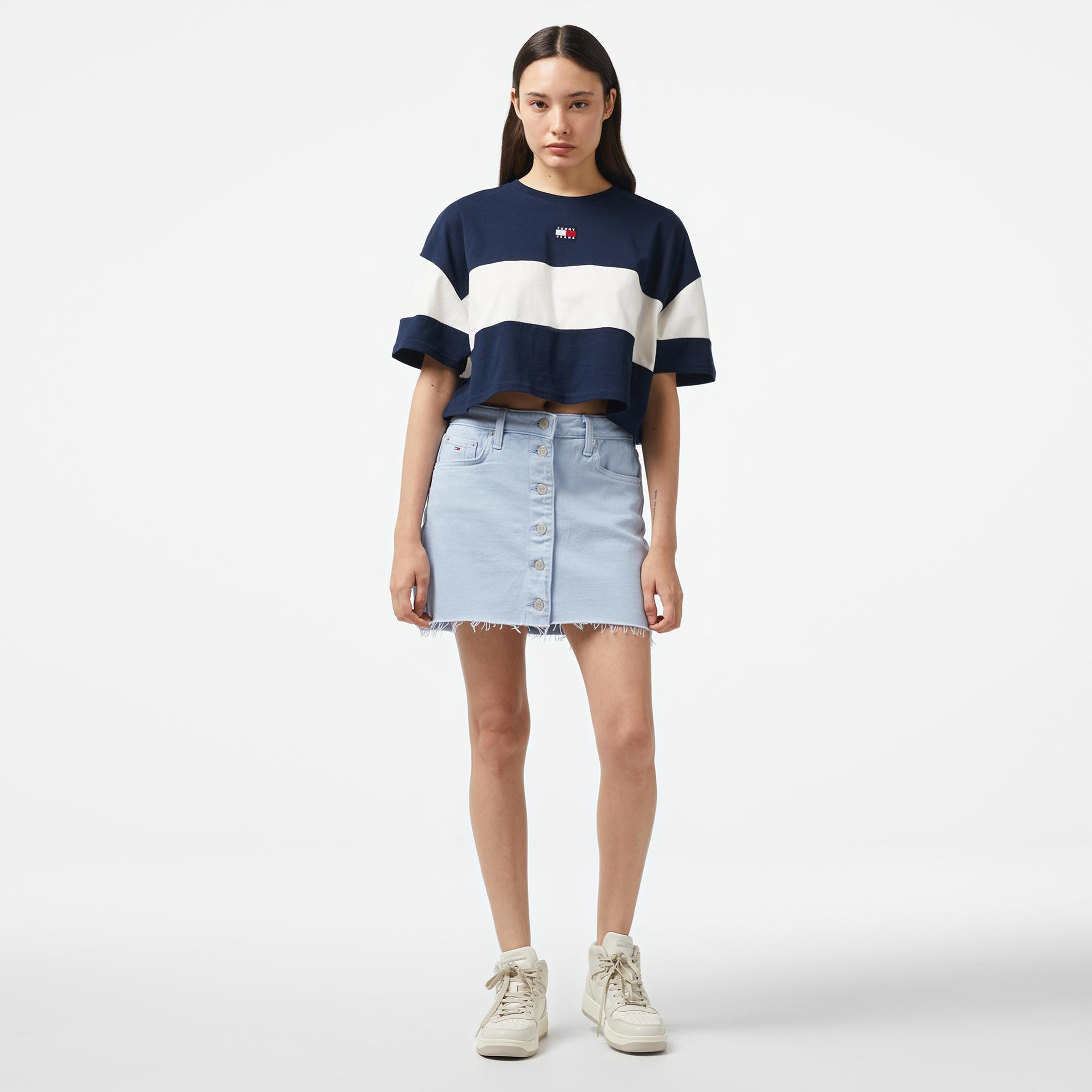 Tommy Hilfiger Badge Kadın Lacivert T-Shirt