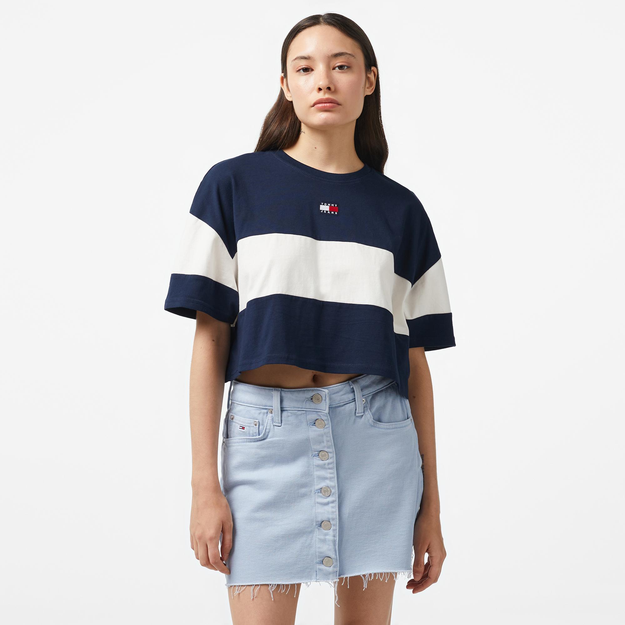 Tommy Hilfiger Badge Kadın Lacivert T-Shirt