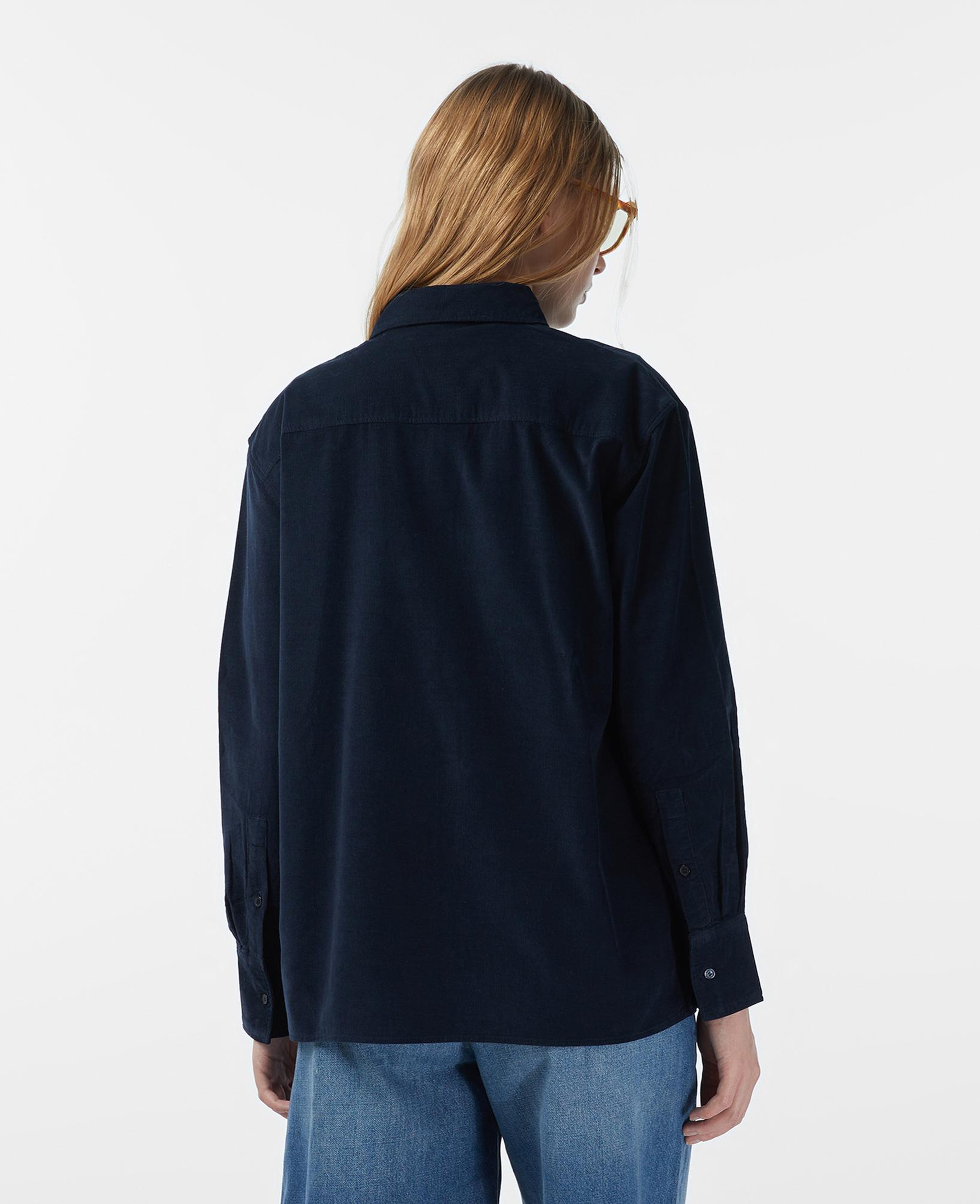 Tommy Hilfiger Corduroy Relaxed Kadın Lacivert Gömlek