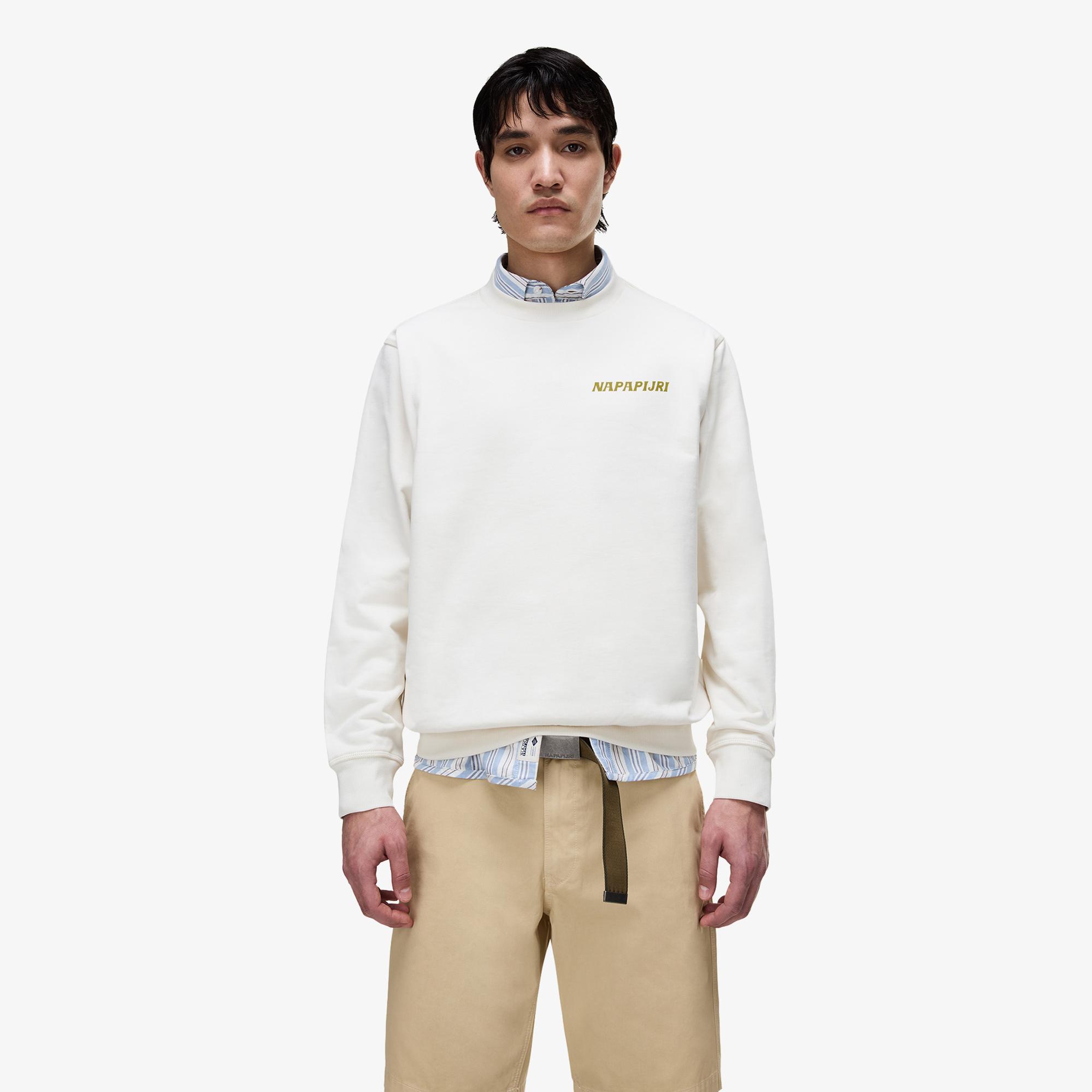 Napapijri B-Sol C Erkek Beyaz Sweatshirt