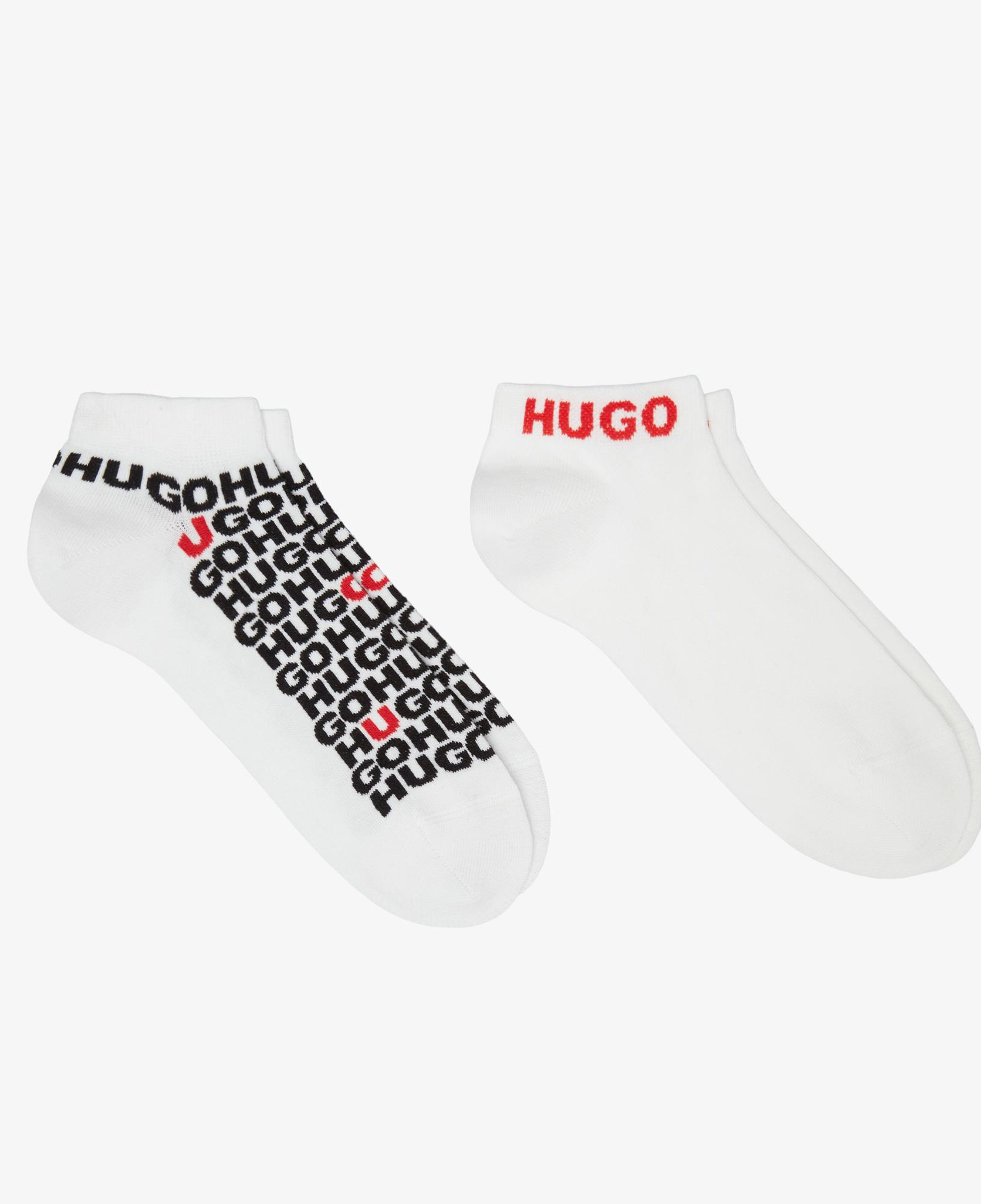 Hugo 2'li Stacked Erkek Beyaz Çorap