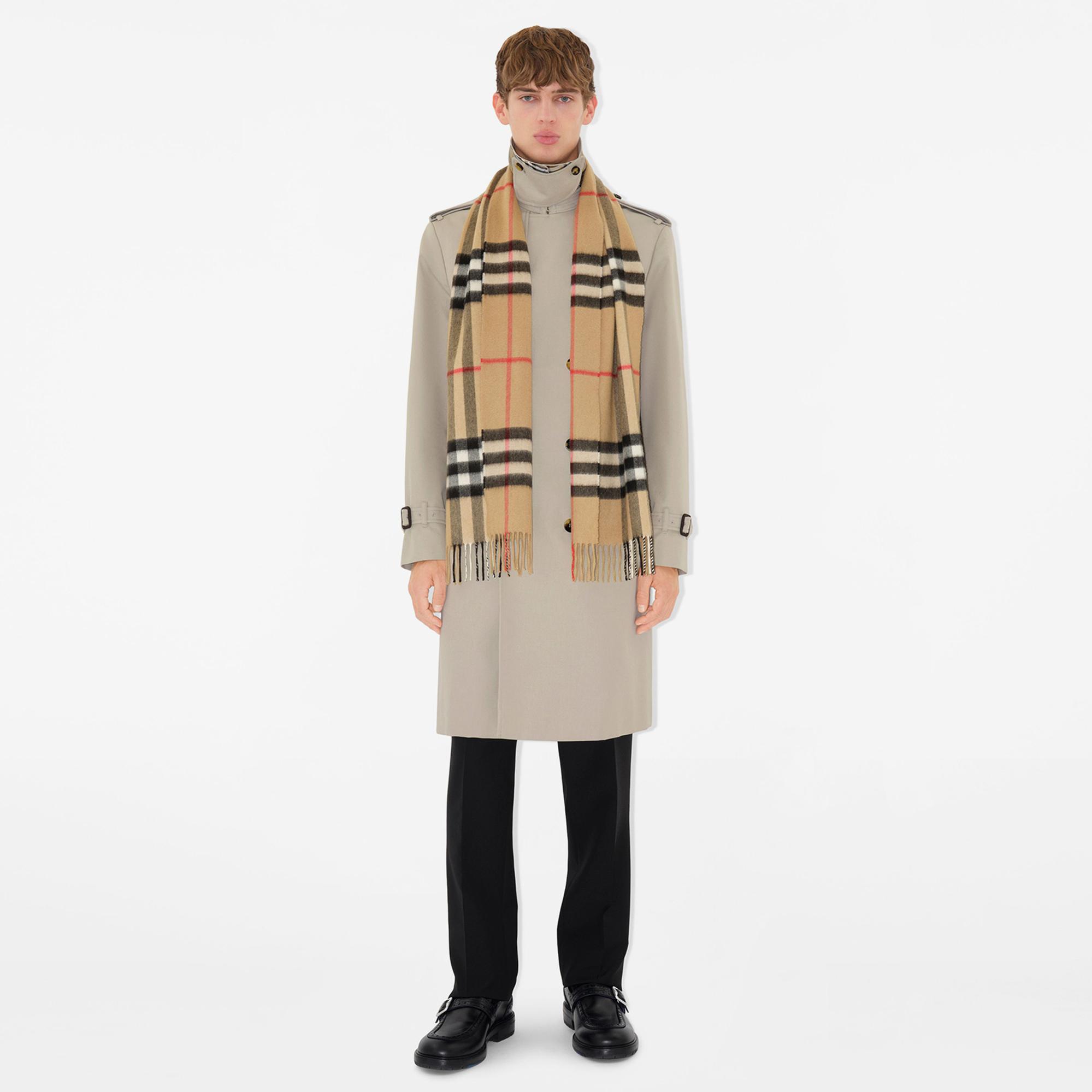 Burberry Check Kaşmir Kadın Bej Atkı