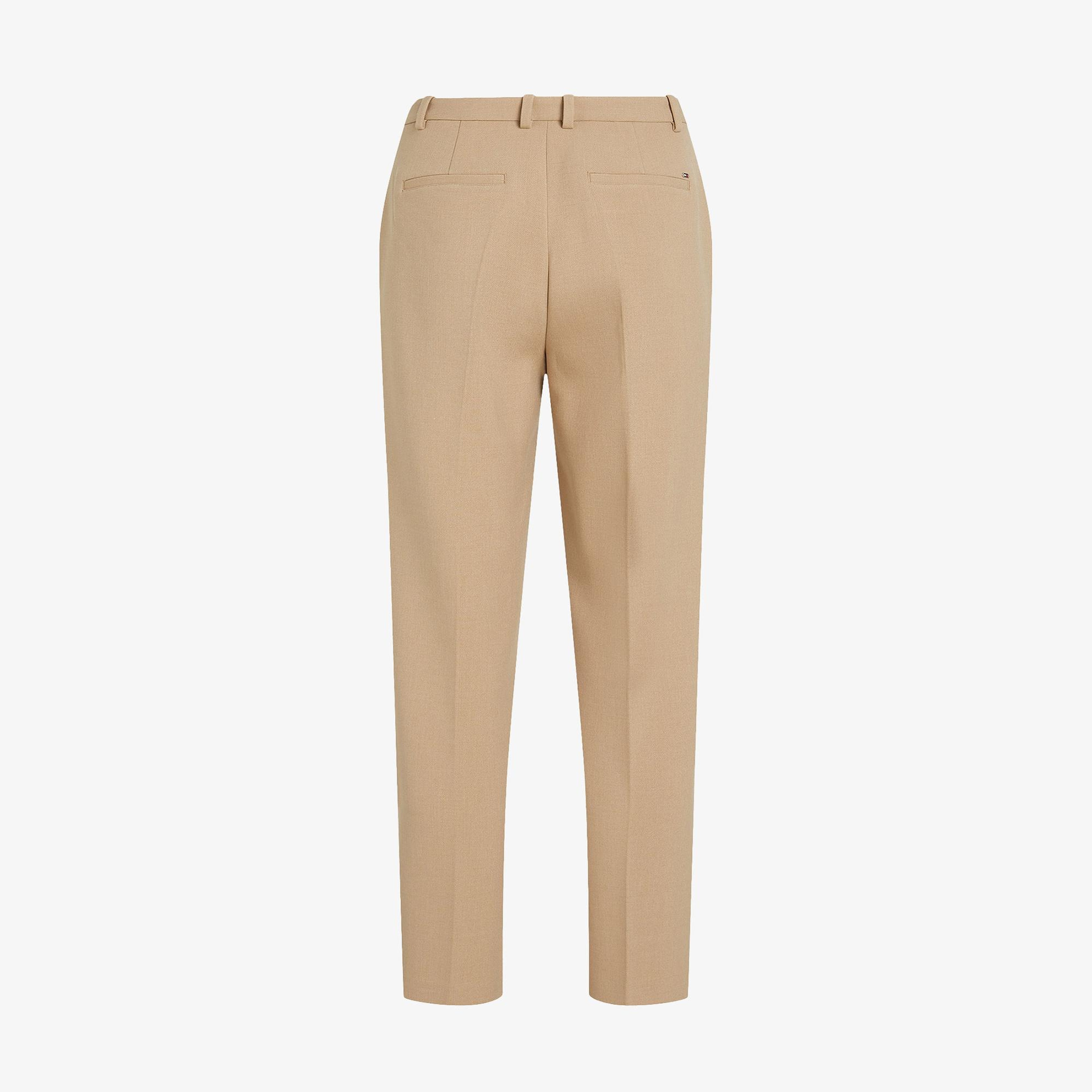 Tommy Hilfiger Punto Slim Straight Kadın Bej Pantolon